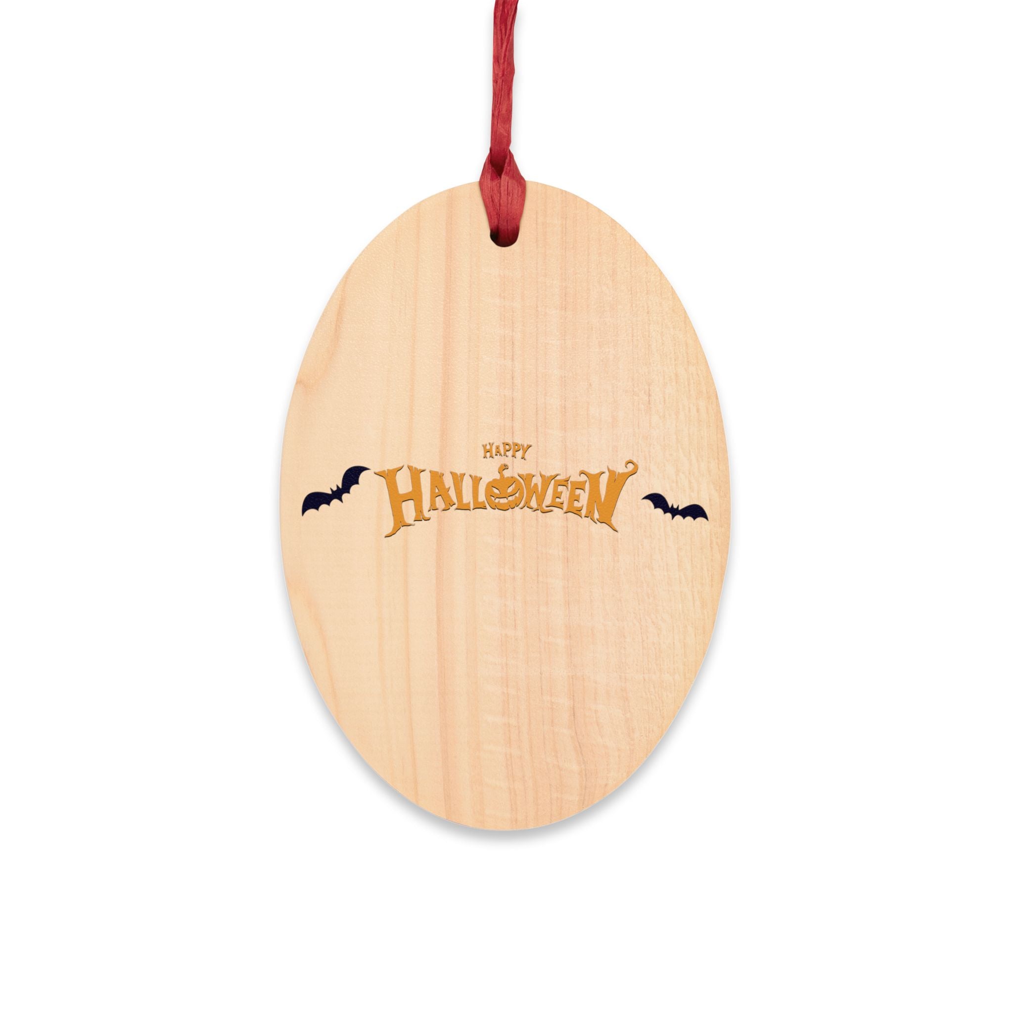 Halloween with Bats | Wooden Ornaments