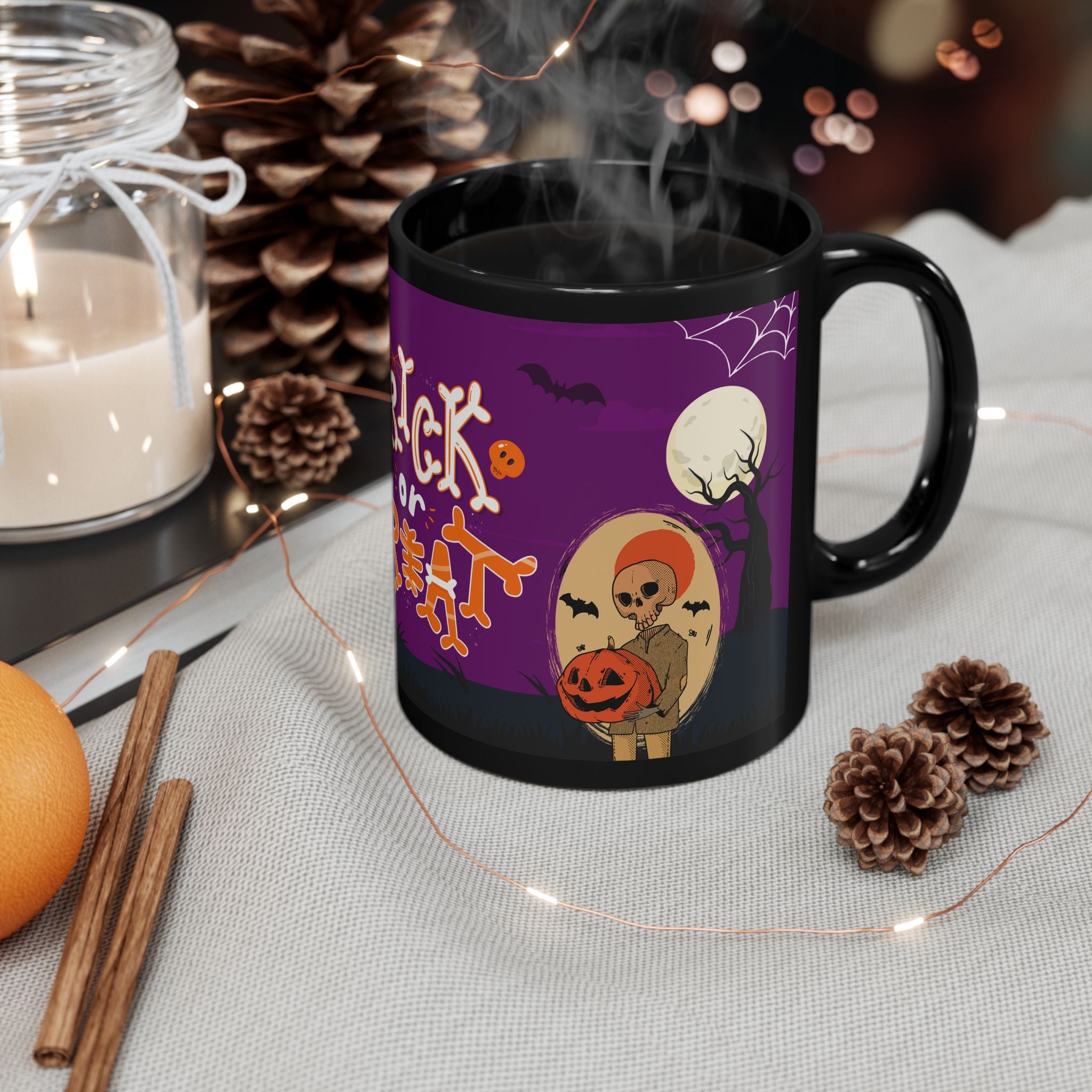 Halloween Trick or Treat | Black Mug