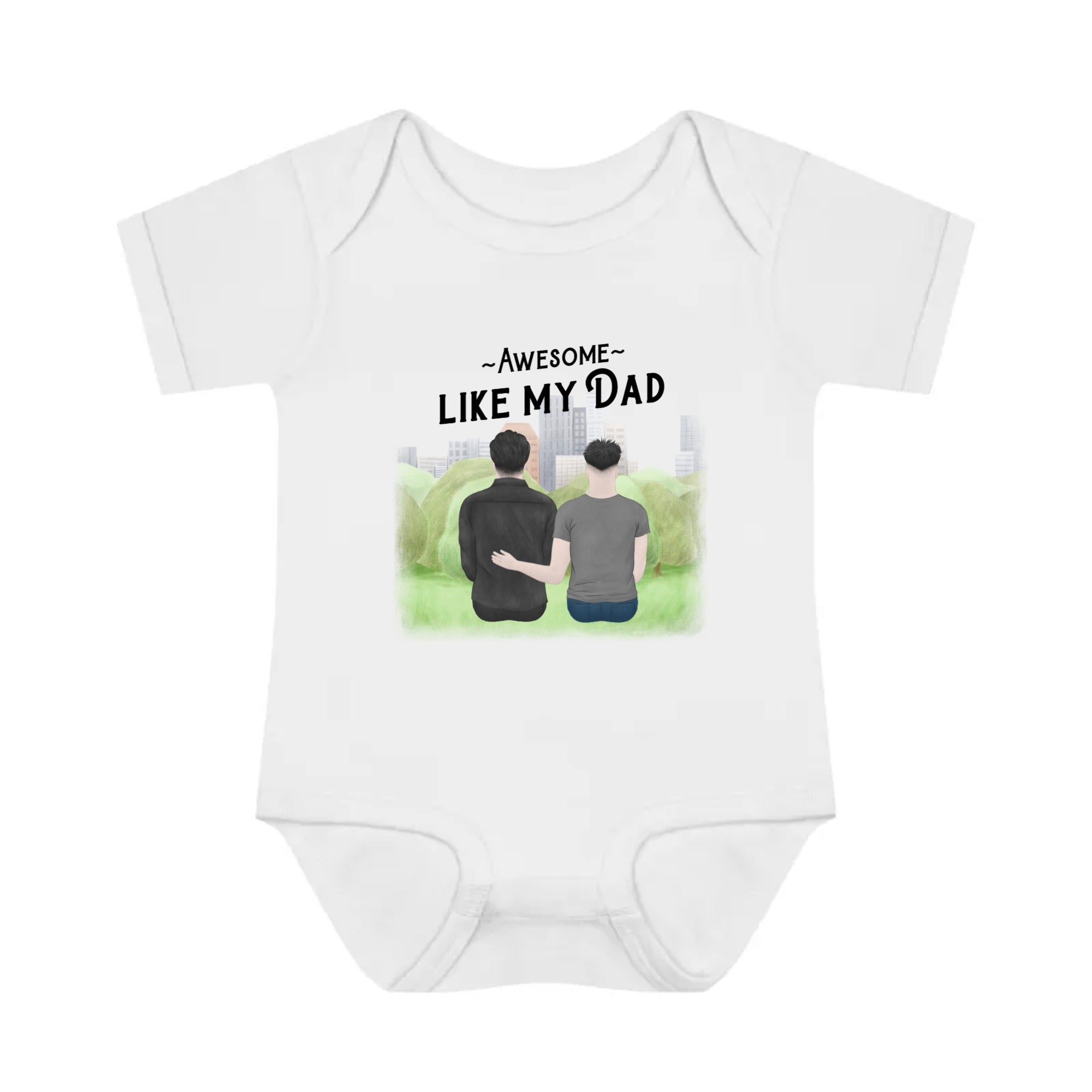 Awesome like my DAD | Infant Baby Rib Bodysuit