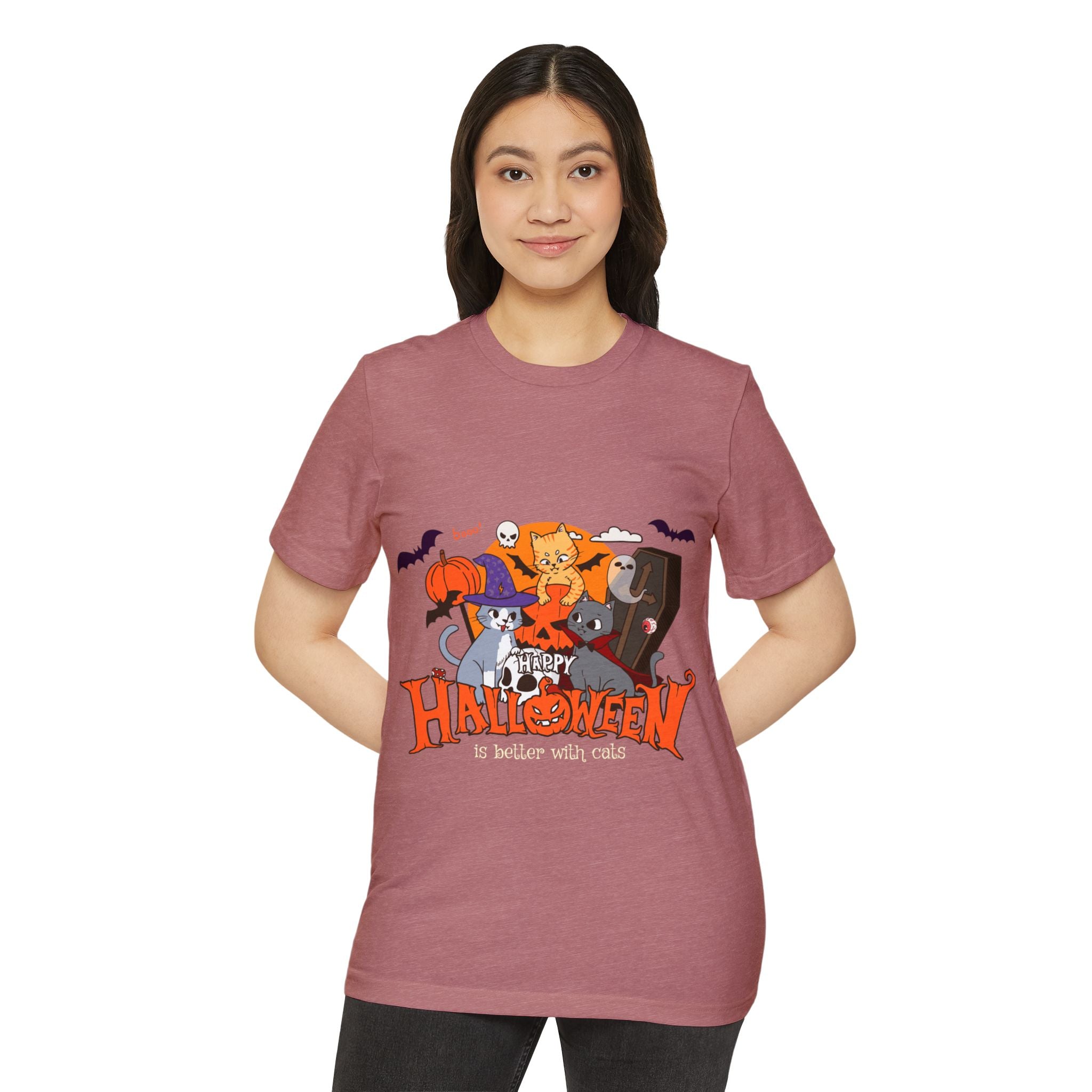 Halloween is Better with Cats | Unisex Recycled Organic T-Shirt