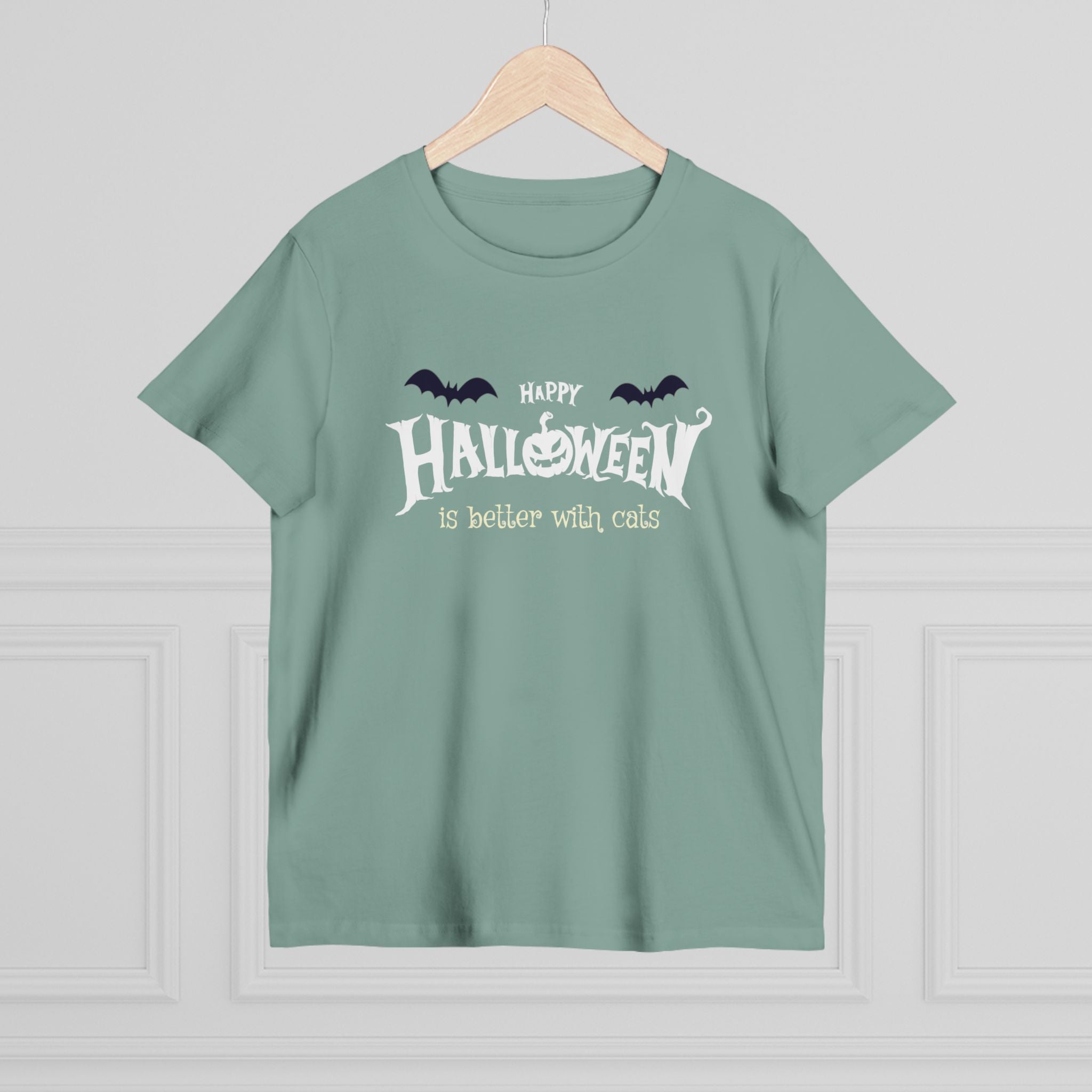 Halloween with Witch's Cats | Women’s Maple Tee
