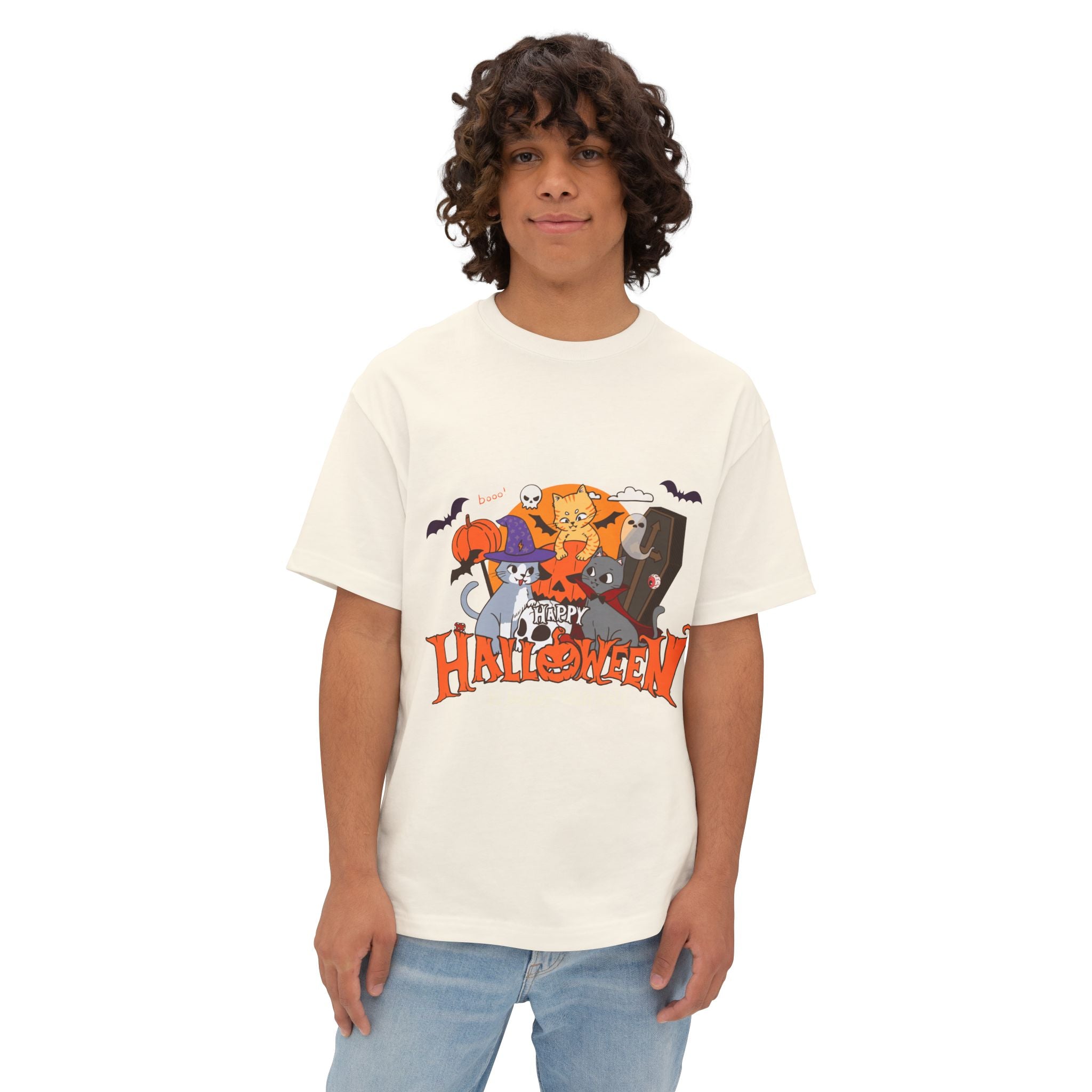 Halloween is Better with Cats | Unisex Oversized Boxy Tee