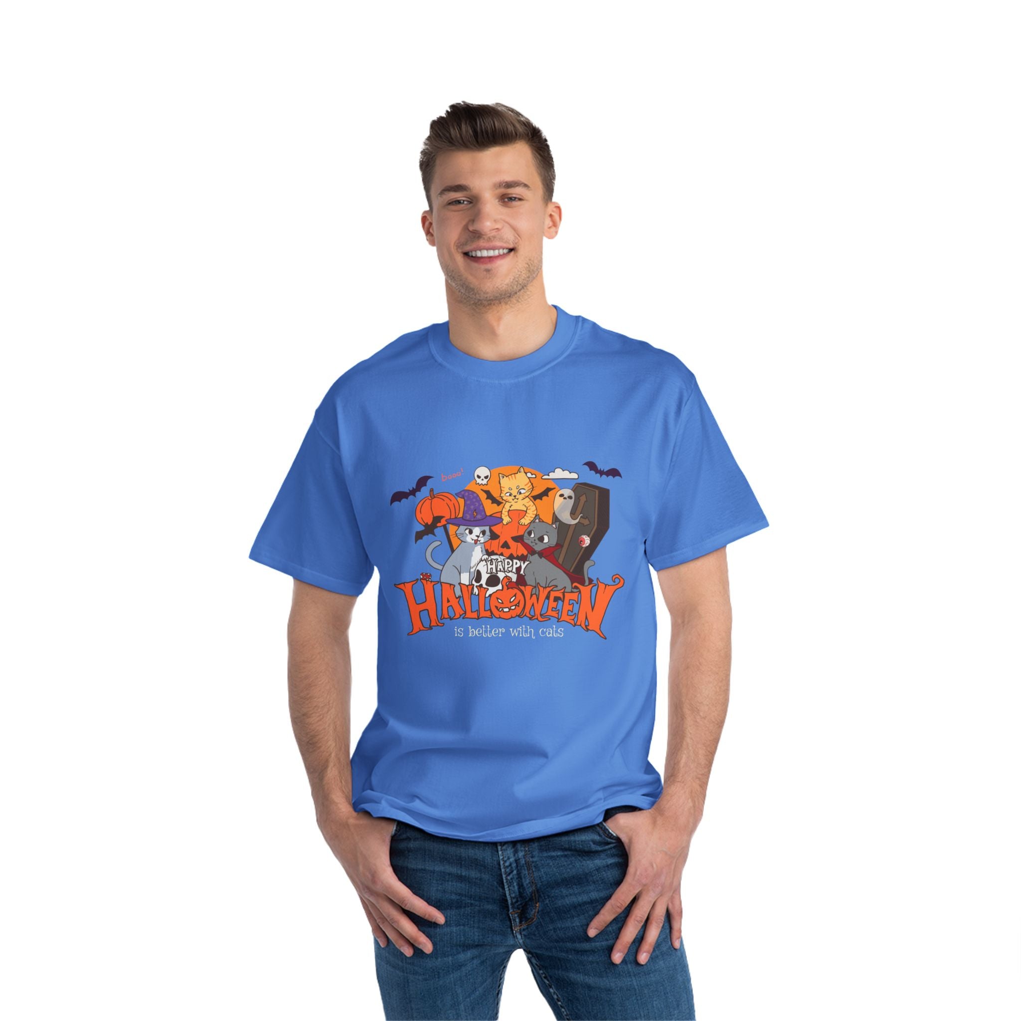 Halloween is Better with Cats | Beefy-T®  Short-Sleeve T-Shirt