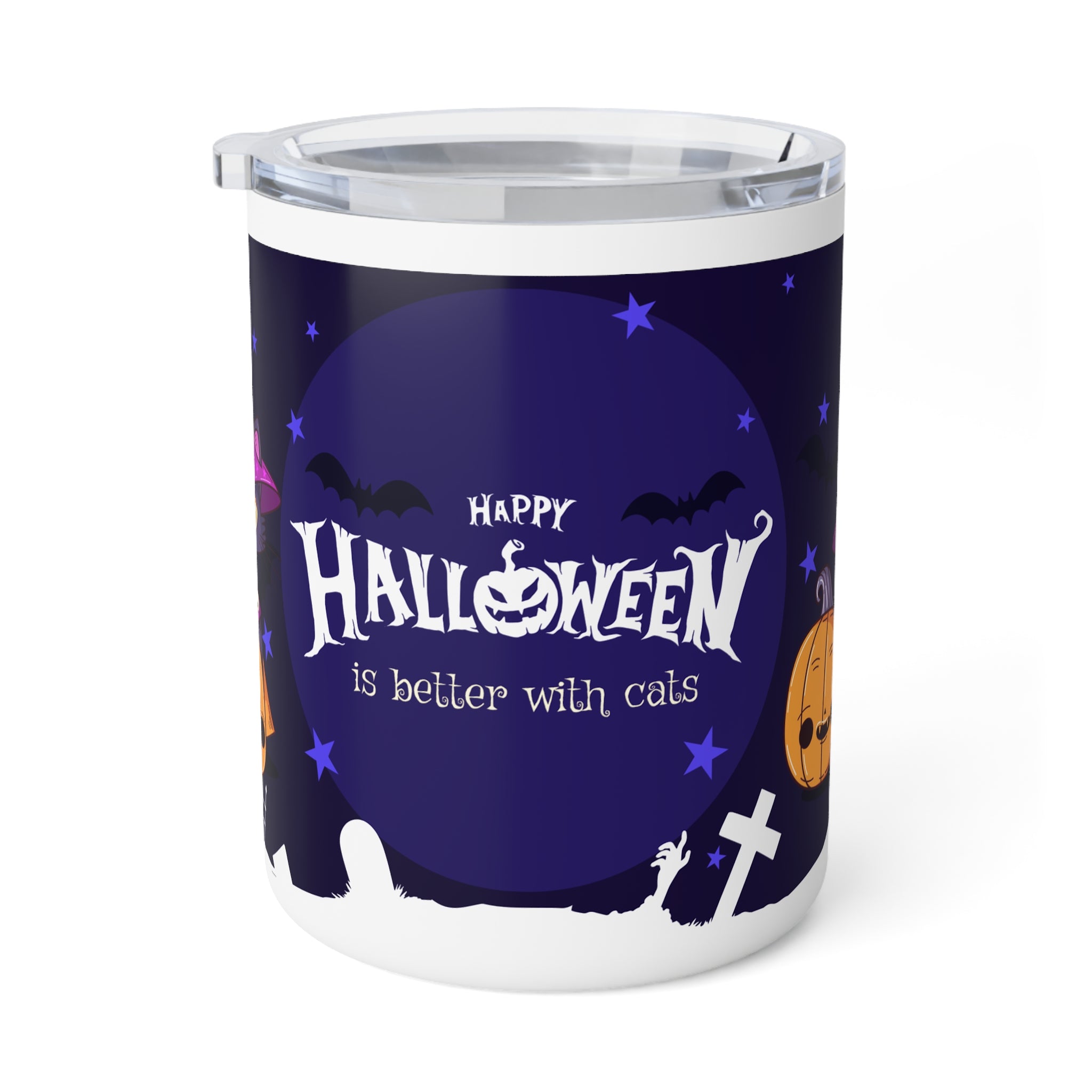 Happy Halloween with Witch's Cats | Insulated Coffee Mug