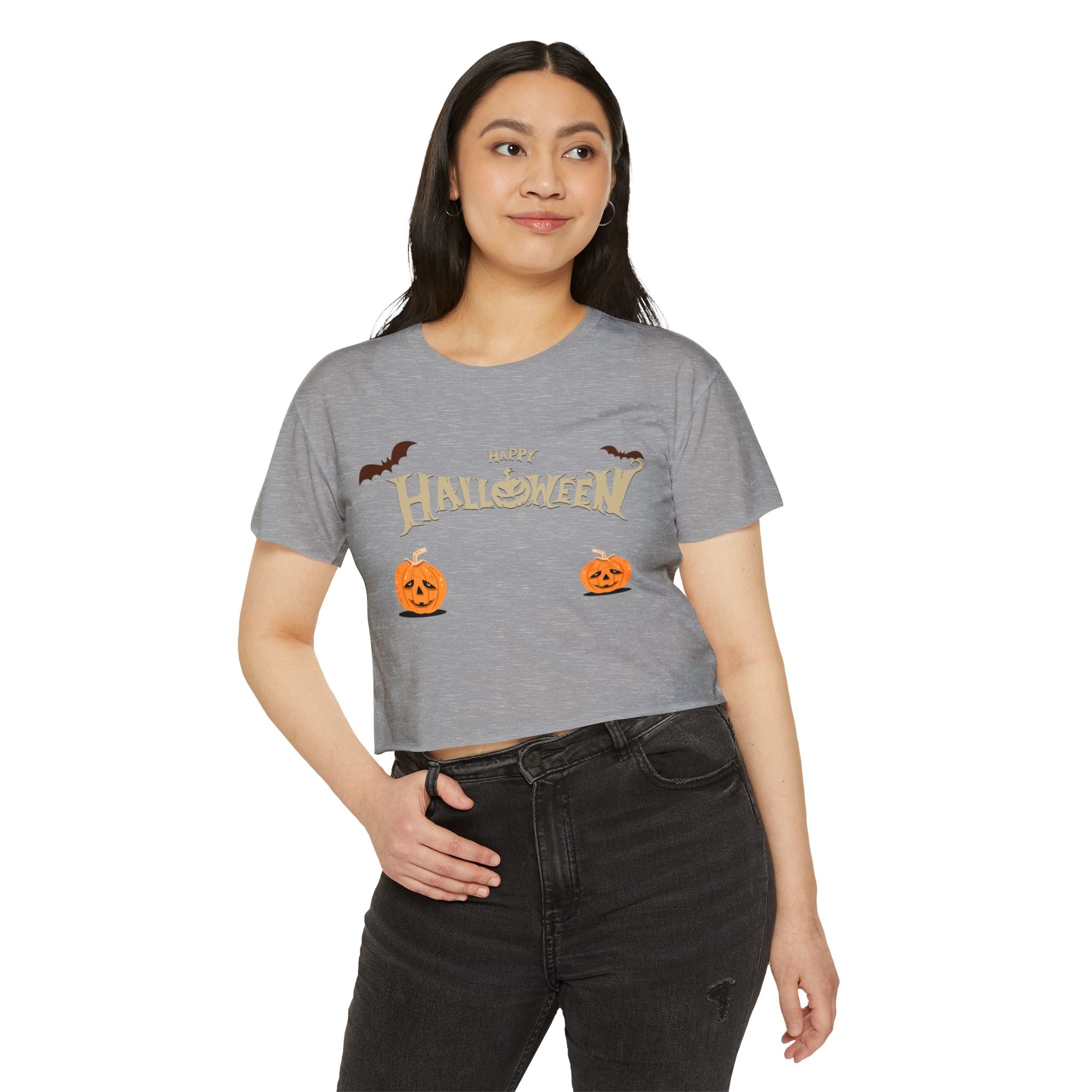 Halloween with Pumpkins | Women's Festival Crop Top