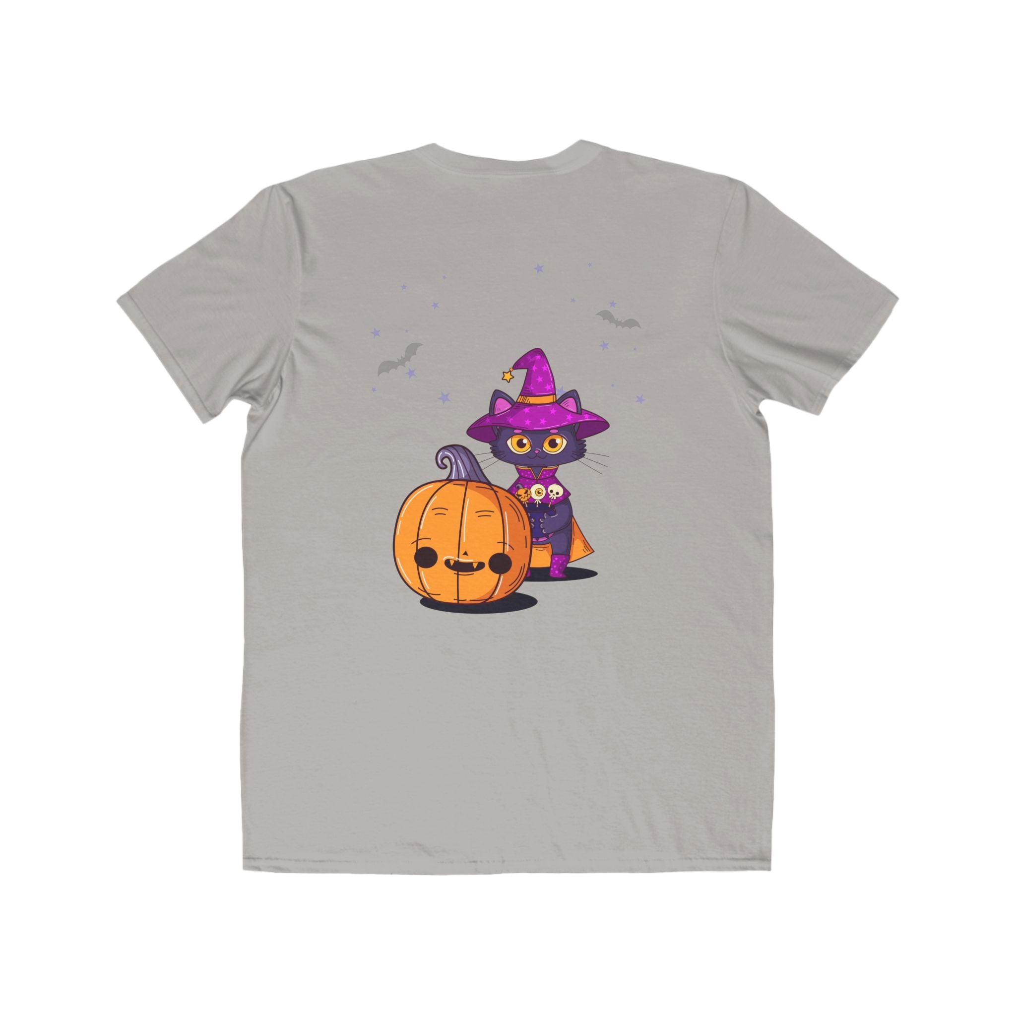 Halloween with Witch's Cats | Men's Lightweight Fashion Tee