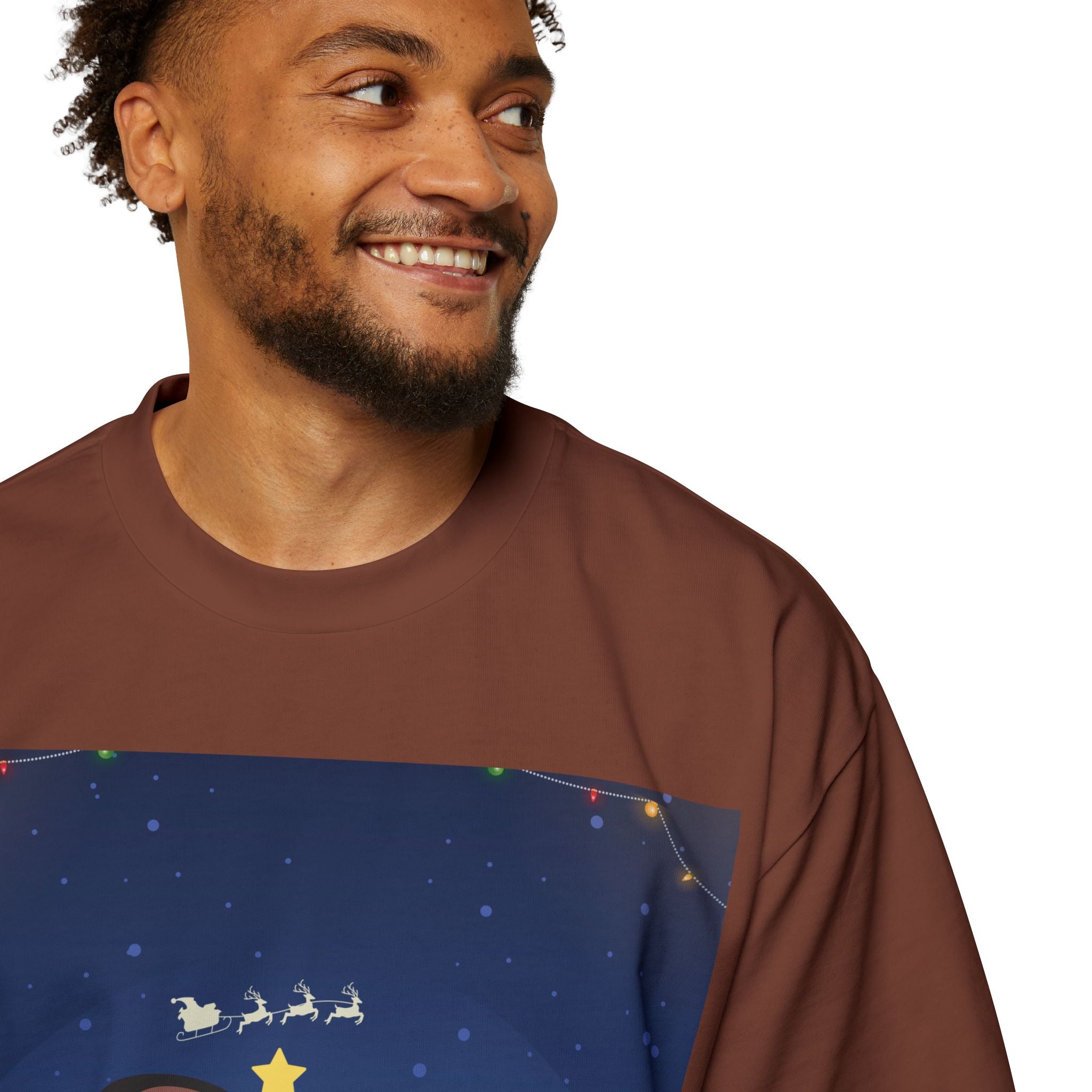 Happy Christmas Family | Men's Heavy Oversized Tee