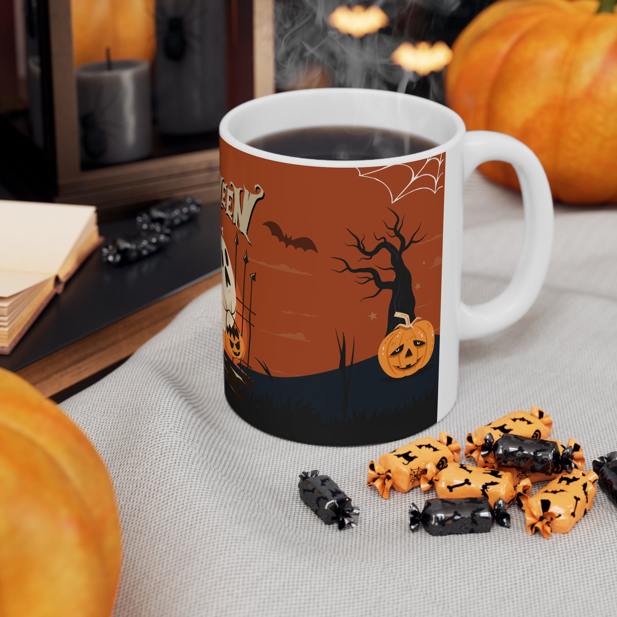 Happy Halloween with Pumpkin | Ceramic Coffee Cups