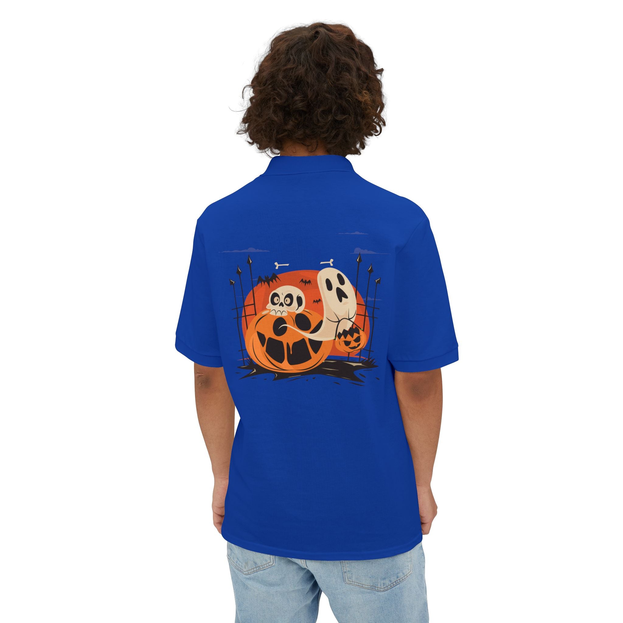 Halloween with Pumpkins | Men's Piqué Polo
