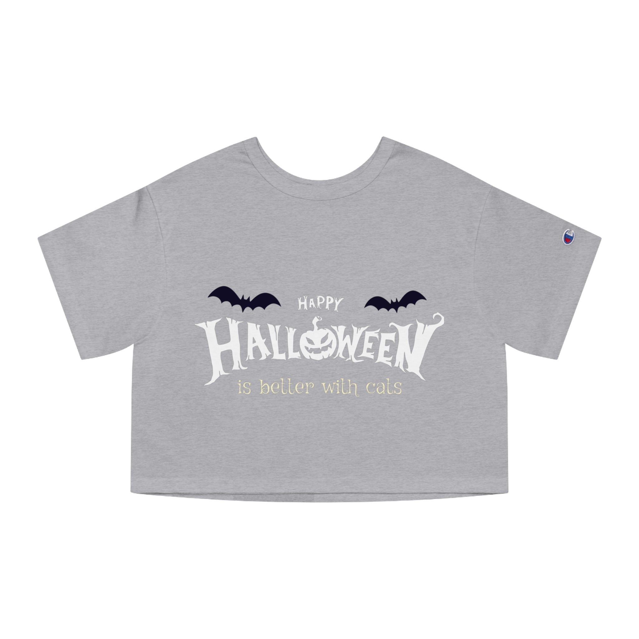 Halloween with Witch's Cats | Champion Women's Heritage Cropped T-Shirt