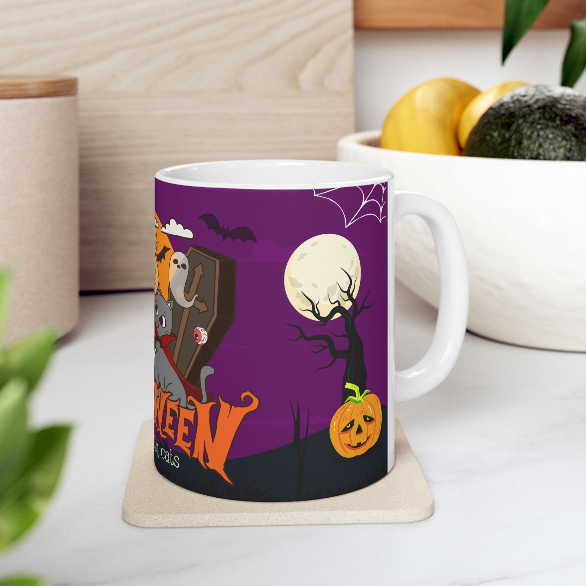 Happy Halloween is Better with Cat | Ceramic Mug