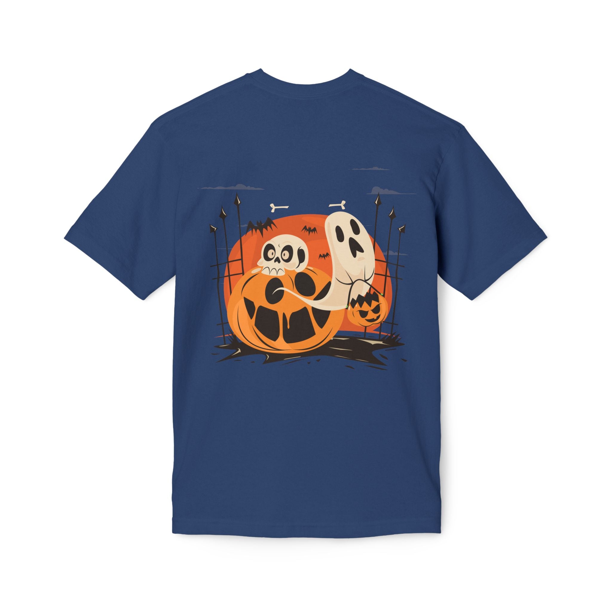 Halloween with Pumpkins | Unisex Midweight T-shirt, Made in US