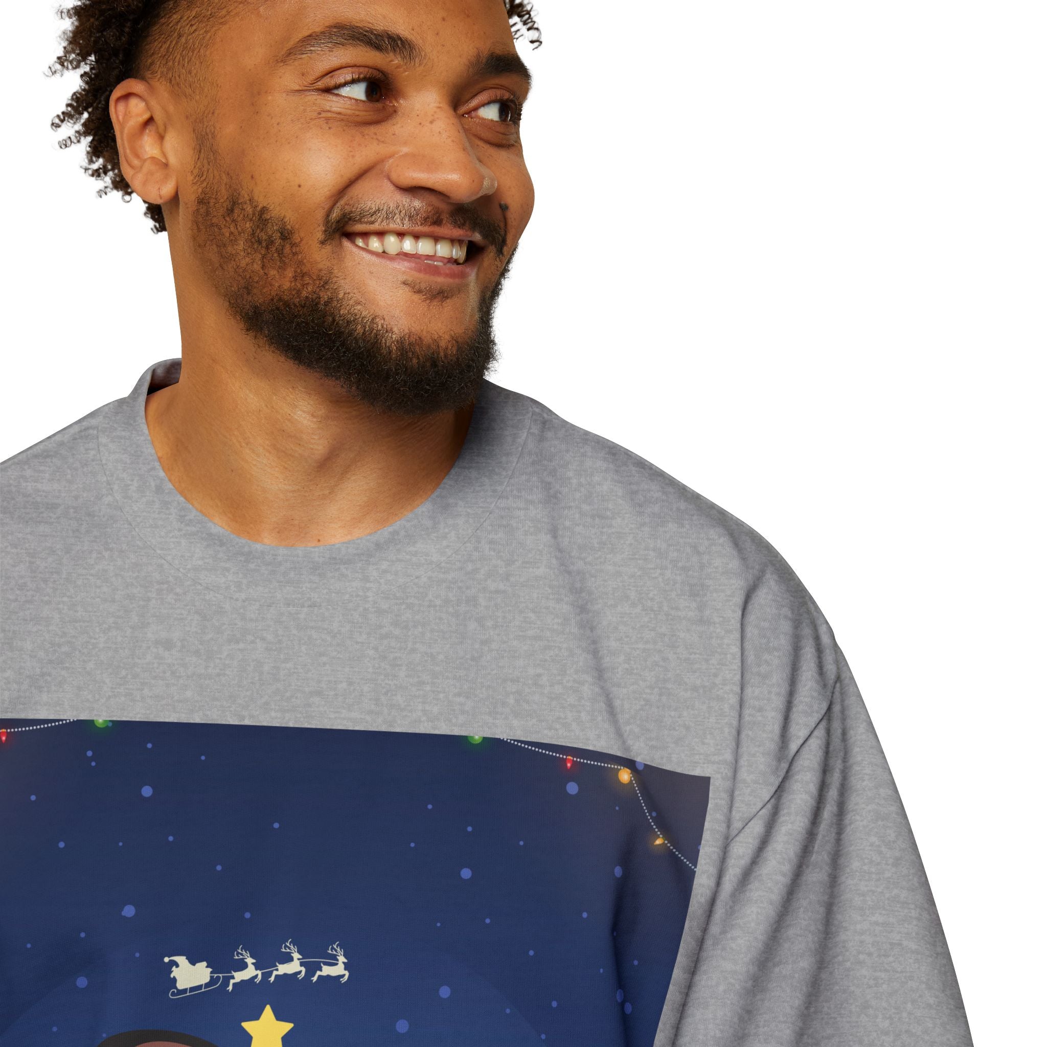 Happy Christmas Family | Men's Heavy Oversized Tee