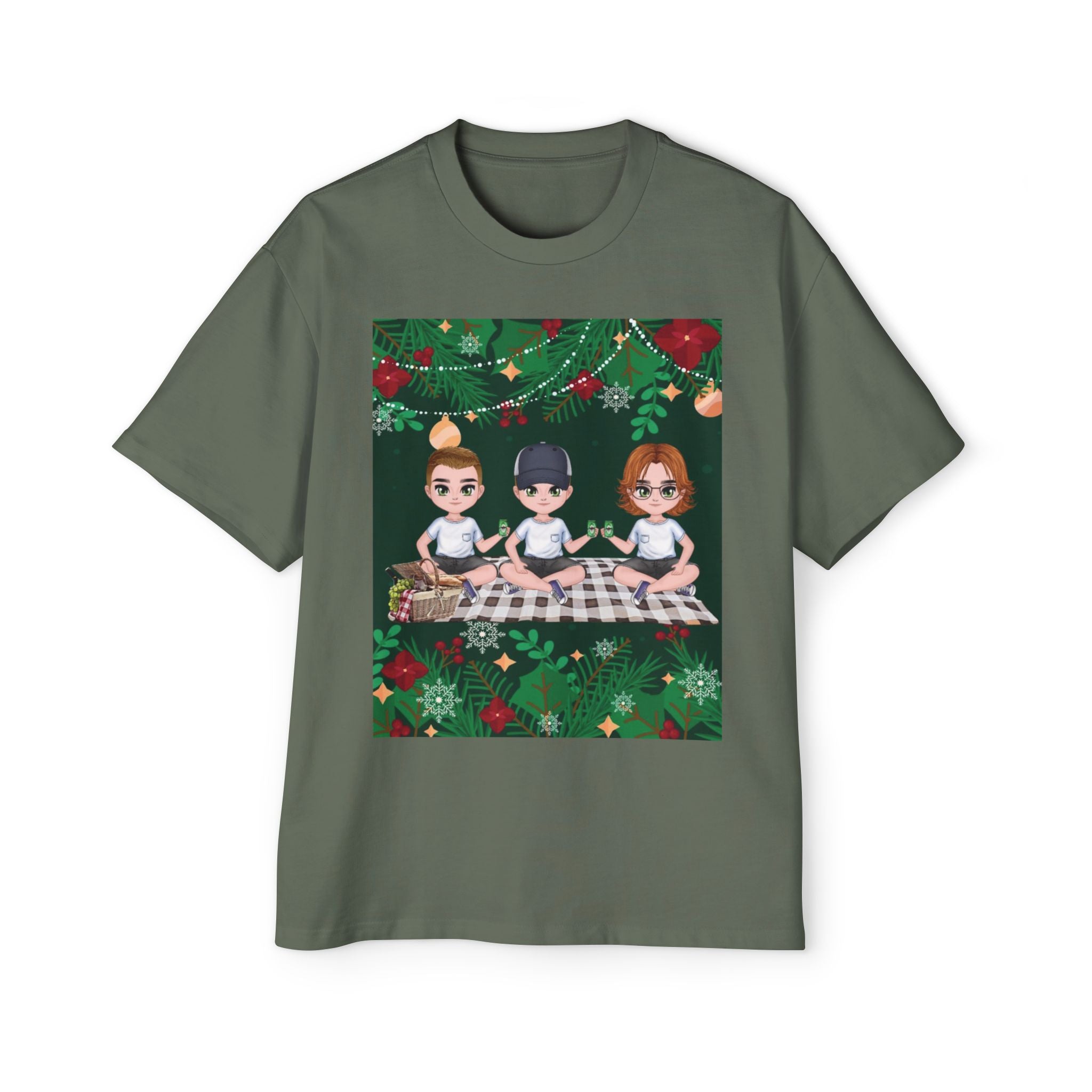 Christmas Family | Men's Heavy Oversized Tee