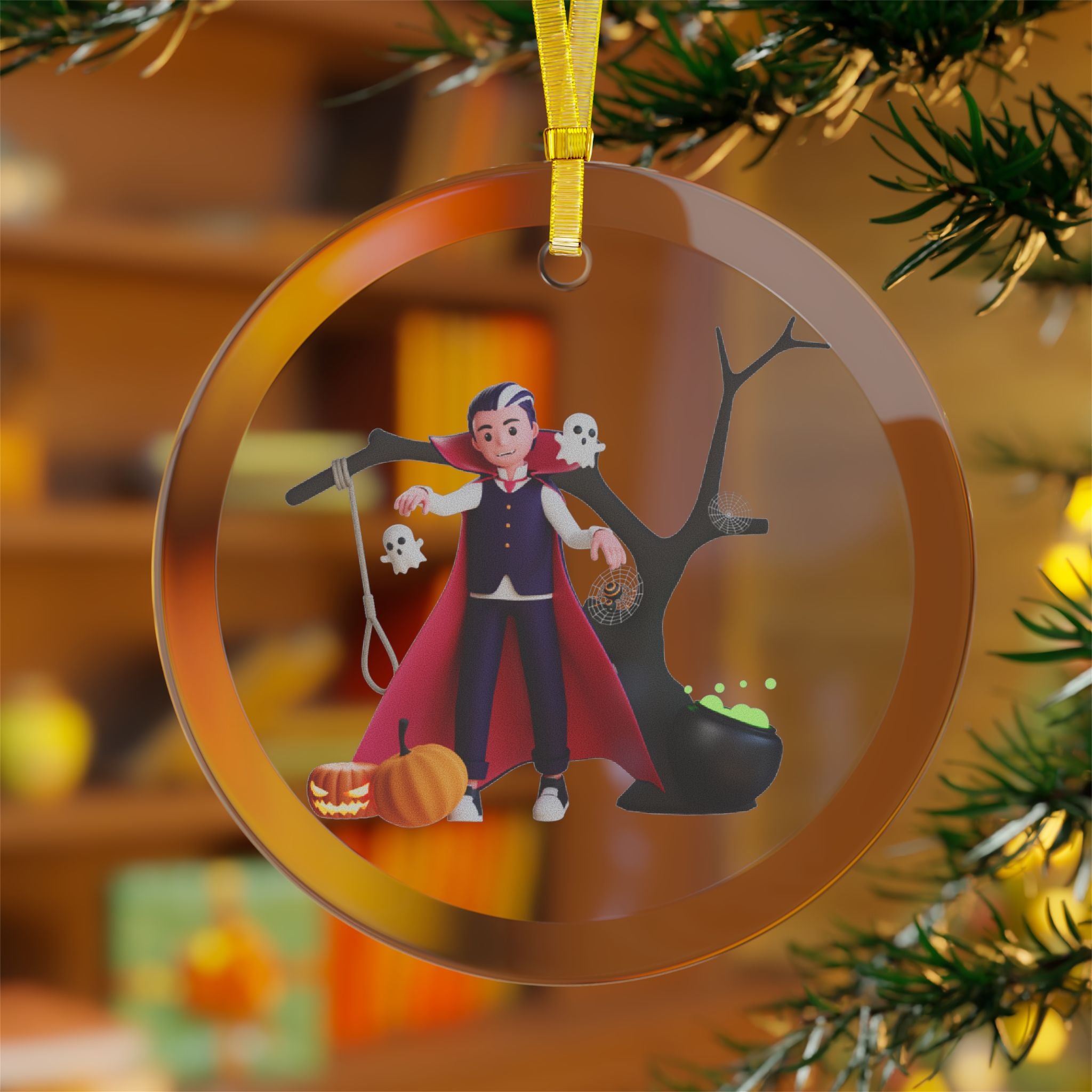 Vampire’s Haunting Halloween | Glass Ornaments