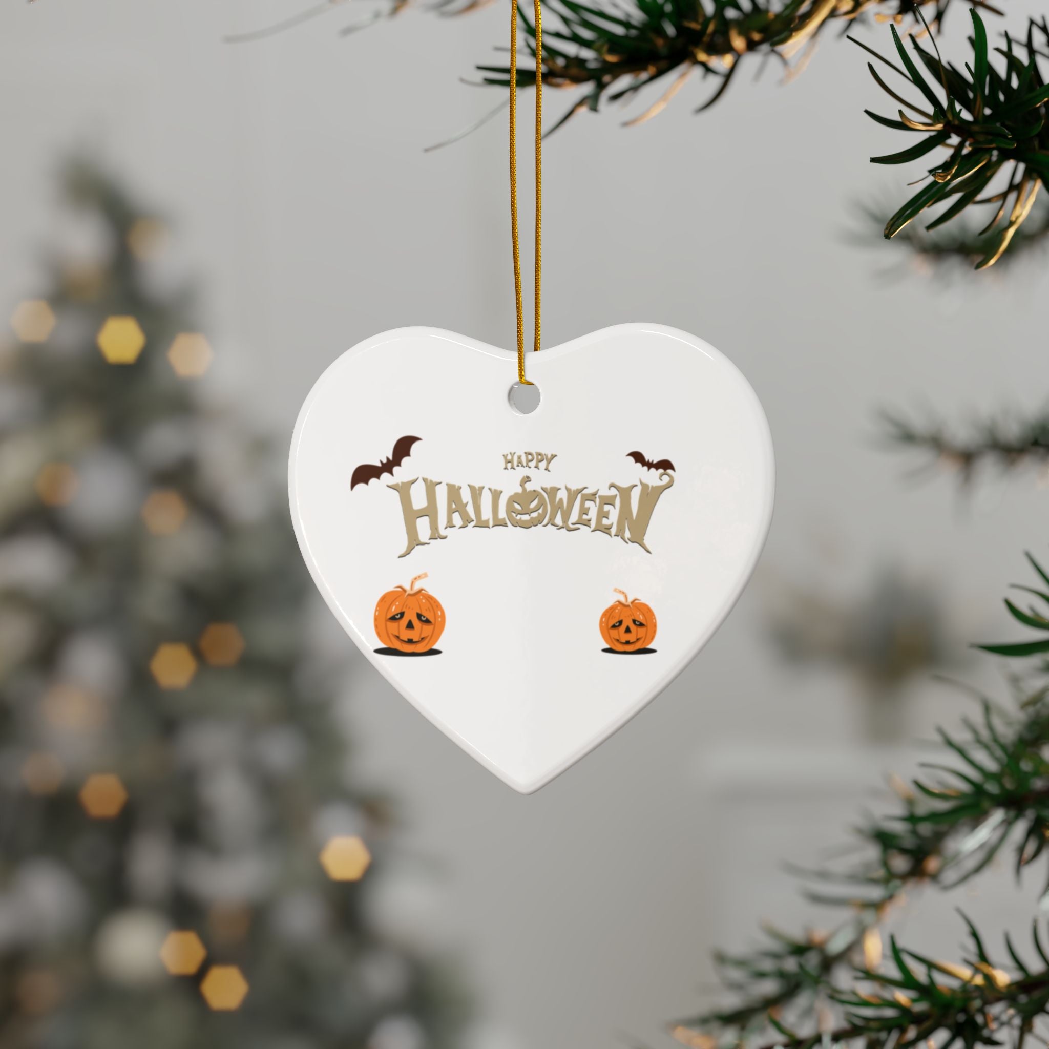 Happy Halloween with Pumpkin | Ceramic Ornaments