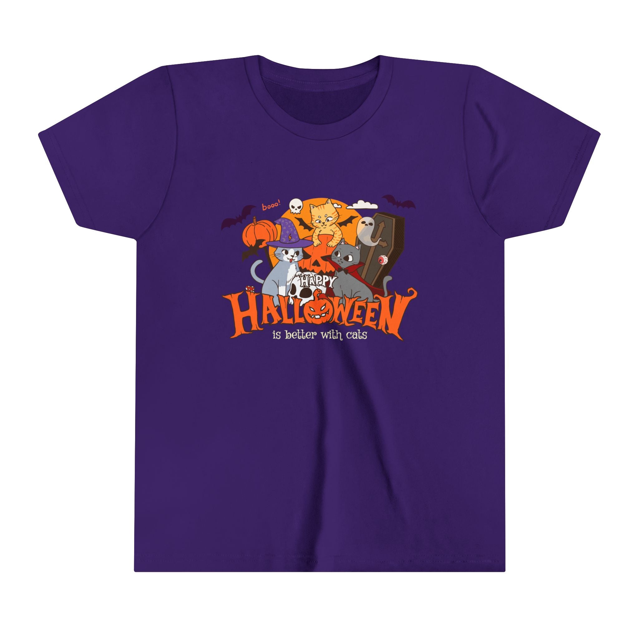Halloween is Better with Cats | Youth Short Sleeve Tee