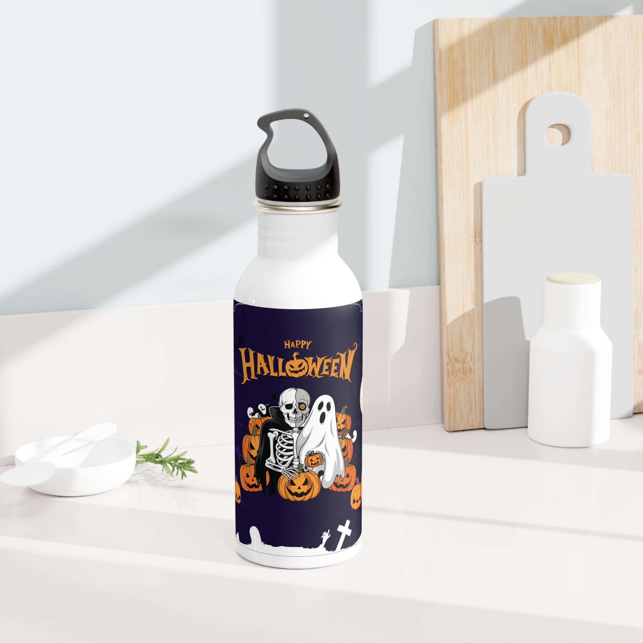 Halloween is Better with Skeleton | Stainless Steel Water Bottle