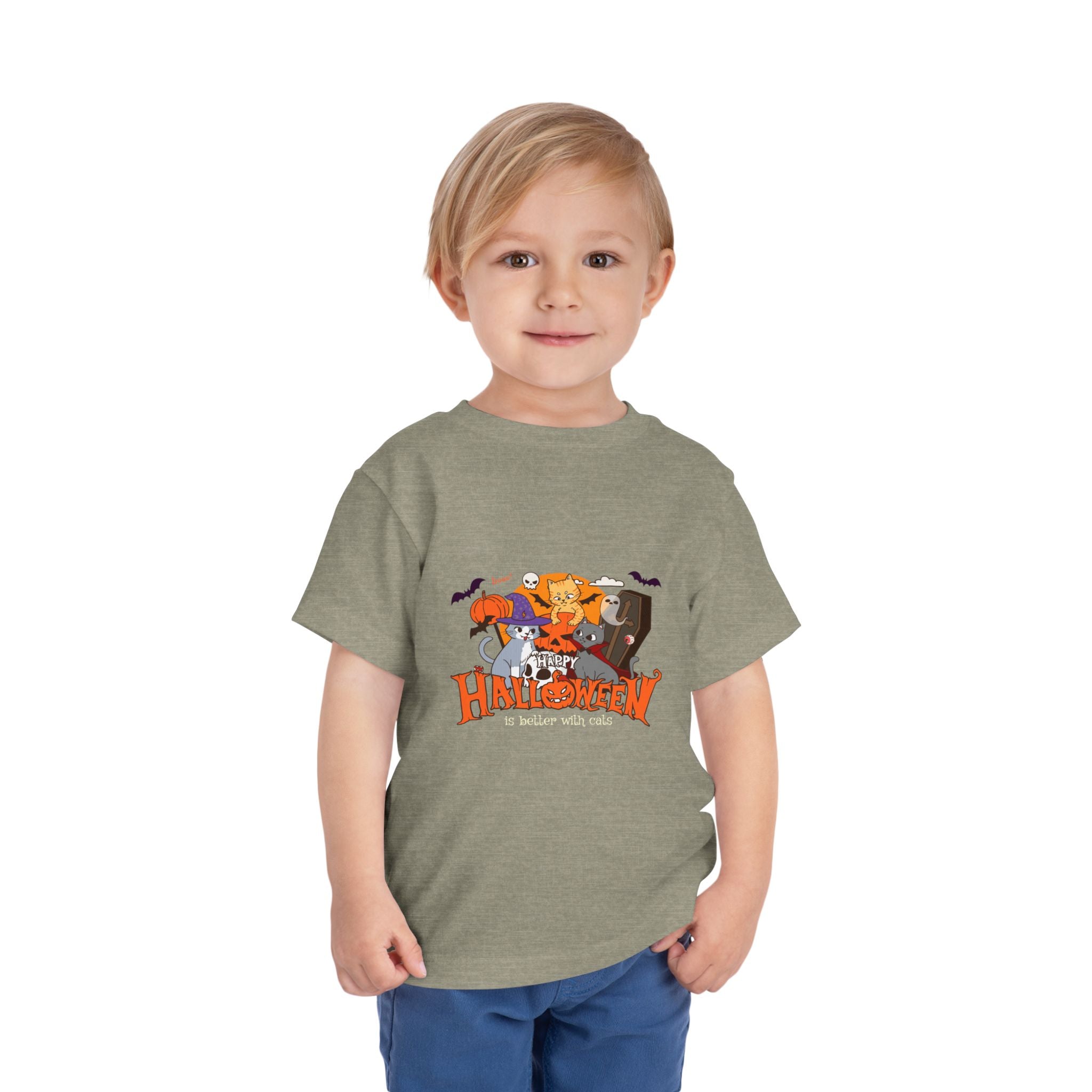 Halloween is Better with Cats | Toddler Short Sleeve Tee