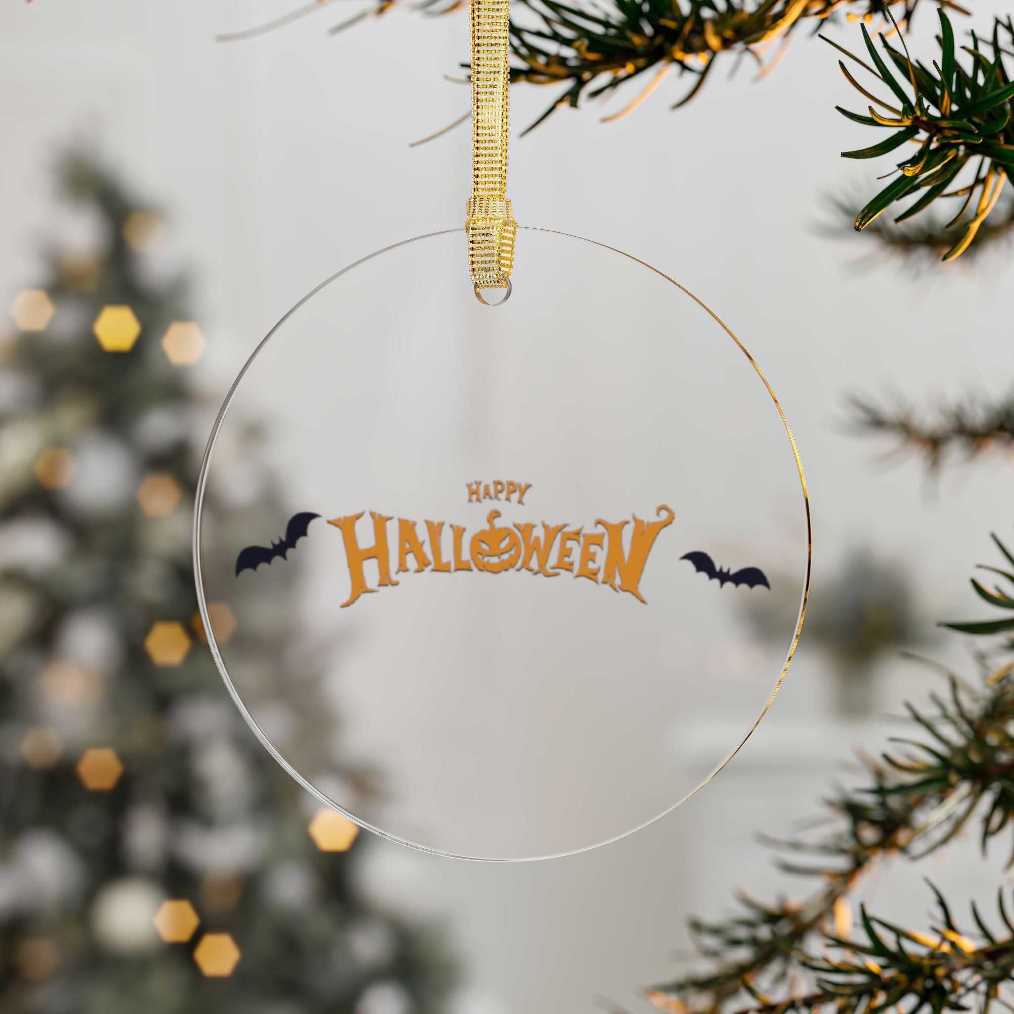 Halloween with Bats| Acrylic Ornaments