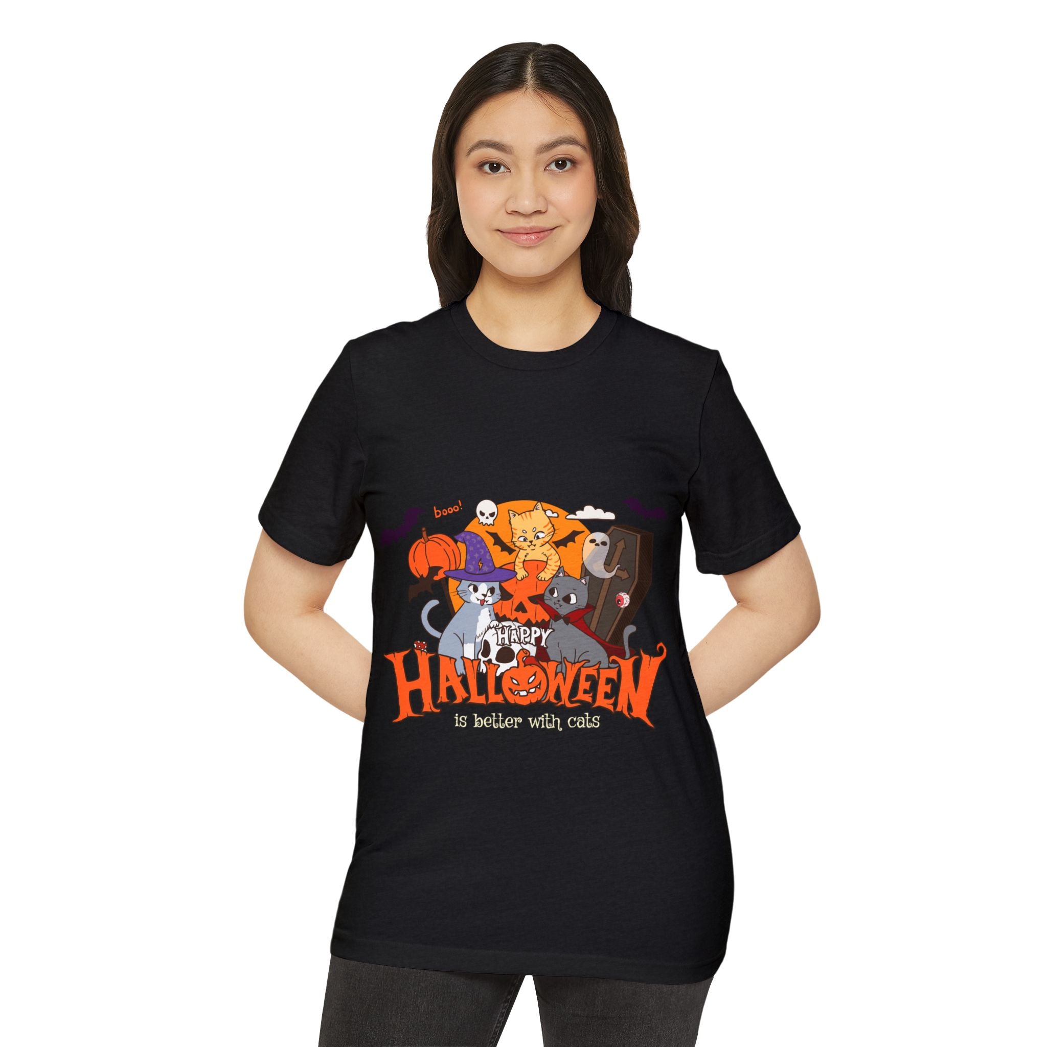 Halloween is Better with Cats | Unisex Recycled Organic T-Shirt