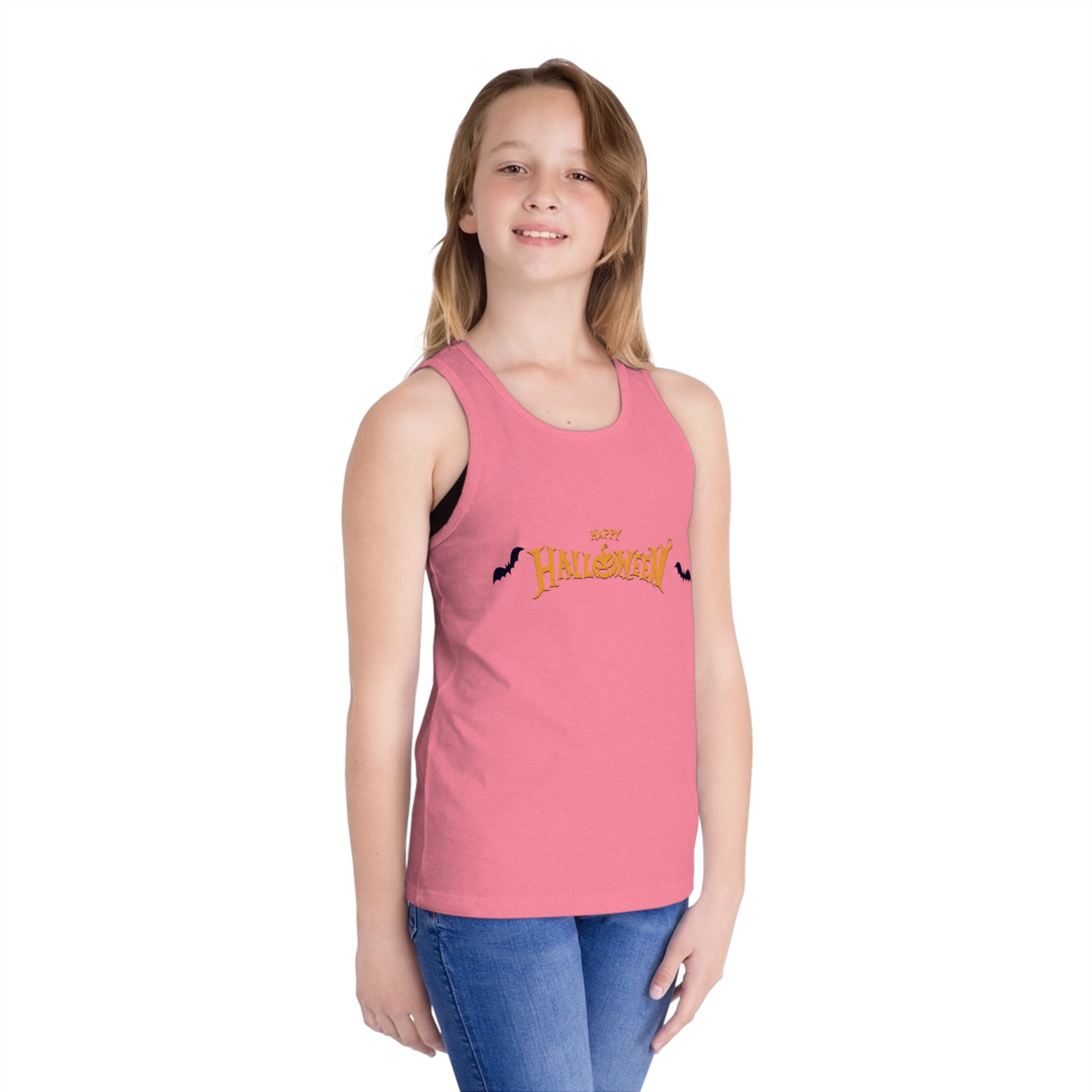 Halloween with Bats | Kid's Jersey Tank Top