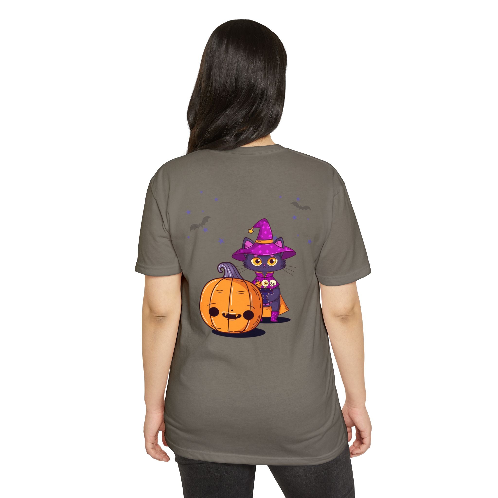 Halloween with Witch's Cats | Unisex CVC Jersey T-shirt