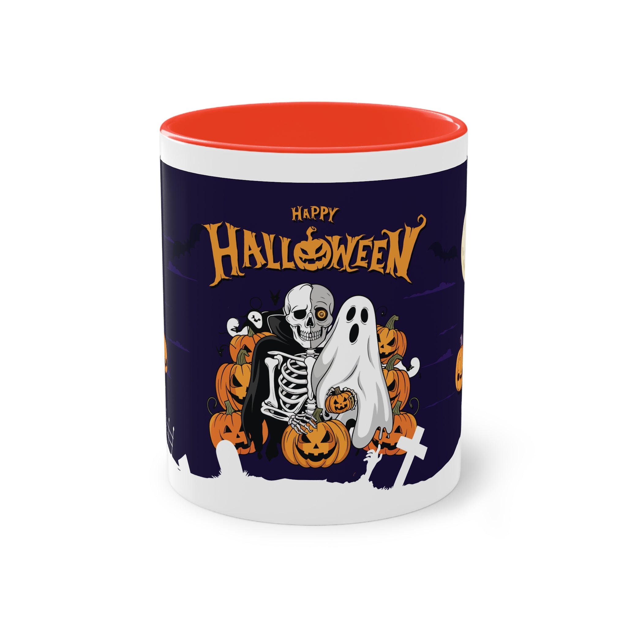 Halloween is Better with Skeleton | Two-Tone Coffee Mug