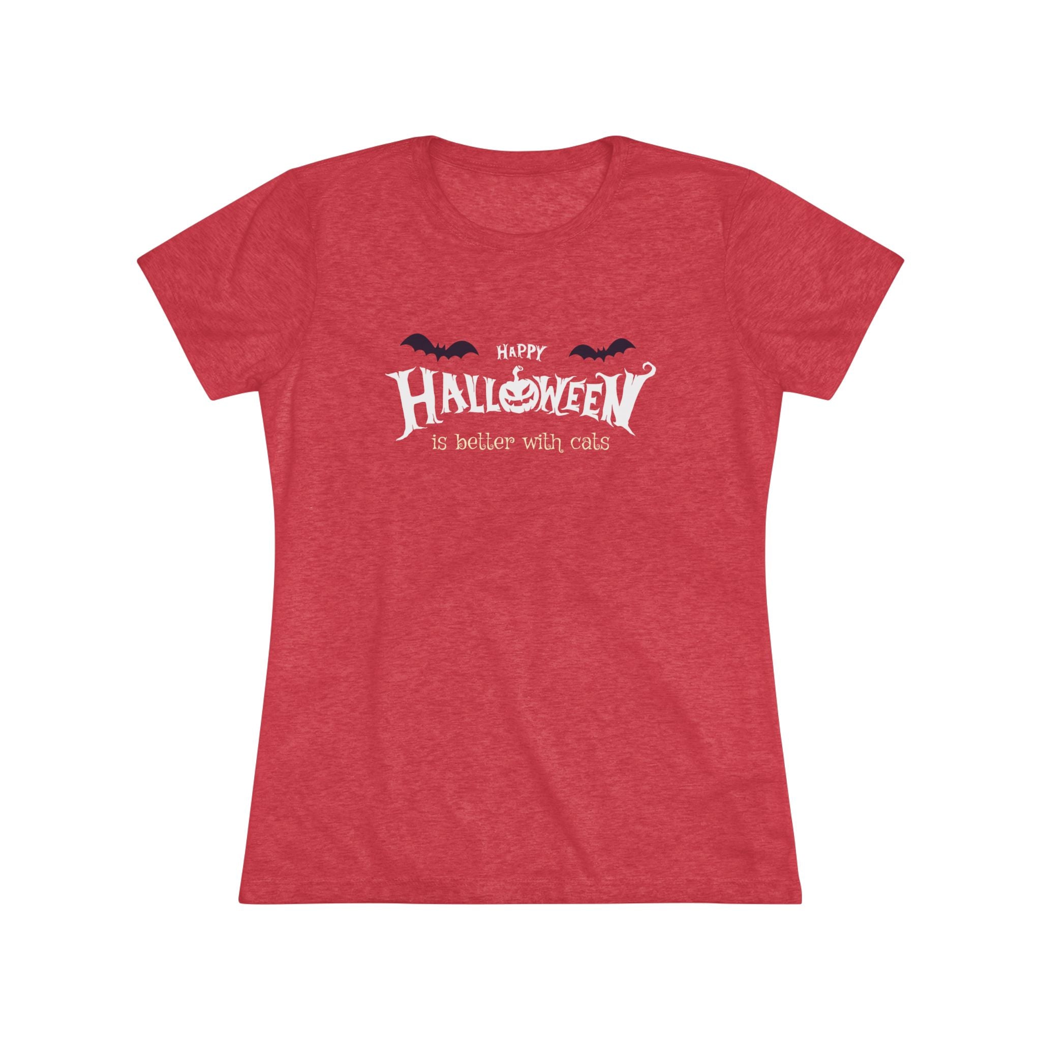 Halloween with Witch's Cats | Women's Triblend Tee