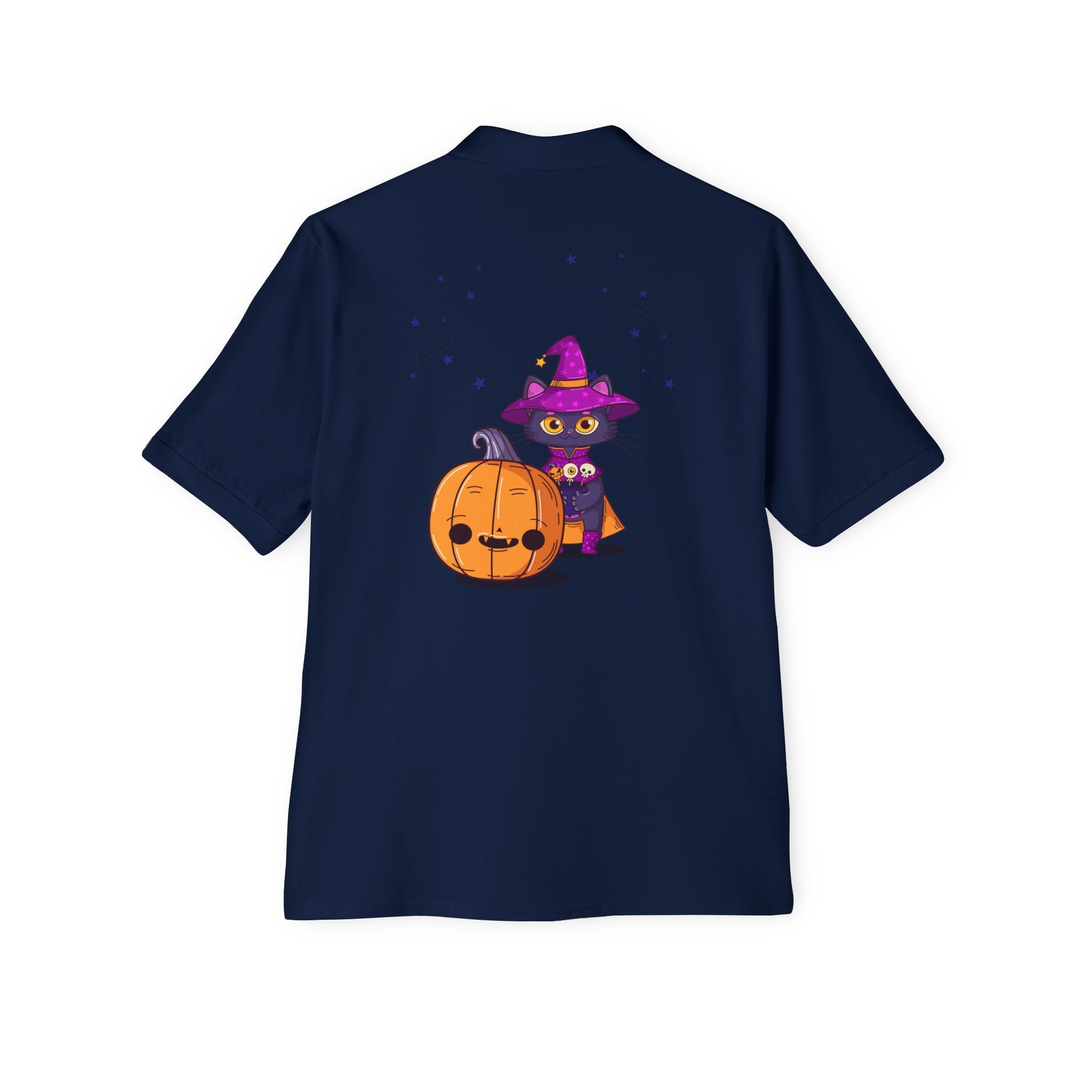Halloween with Witch's Cats | Men's Piqué Polo