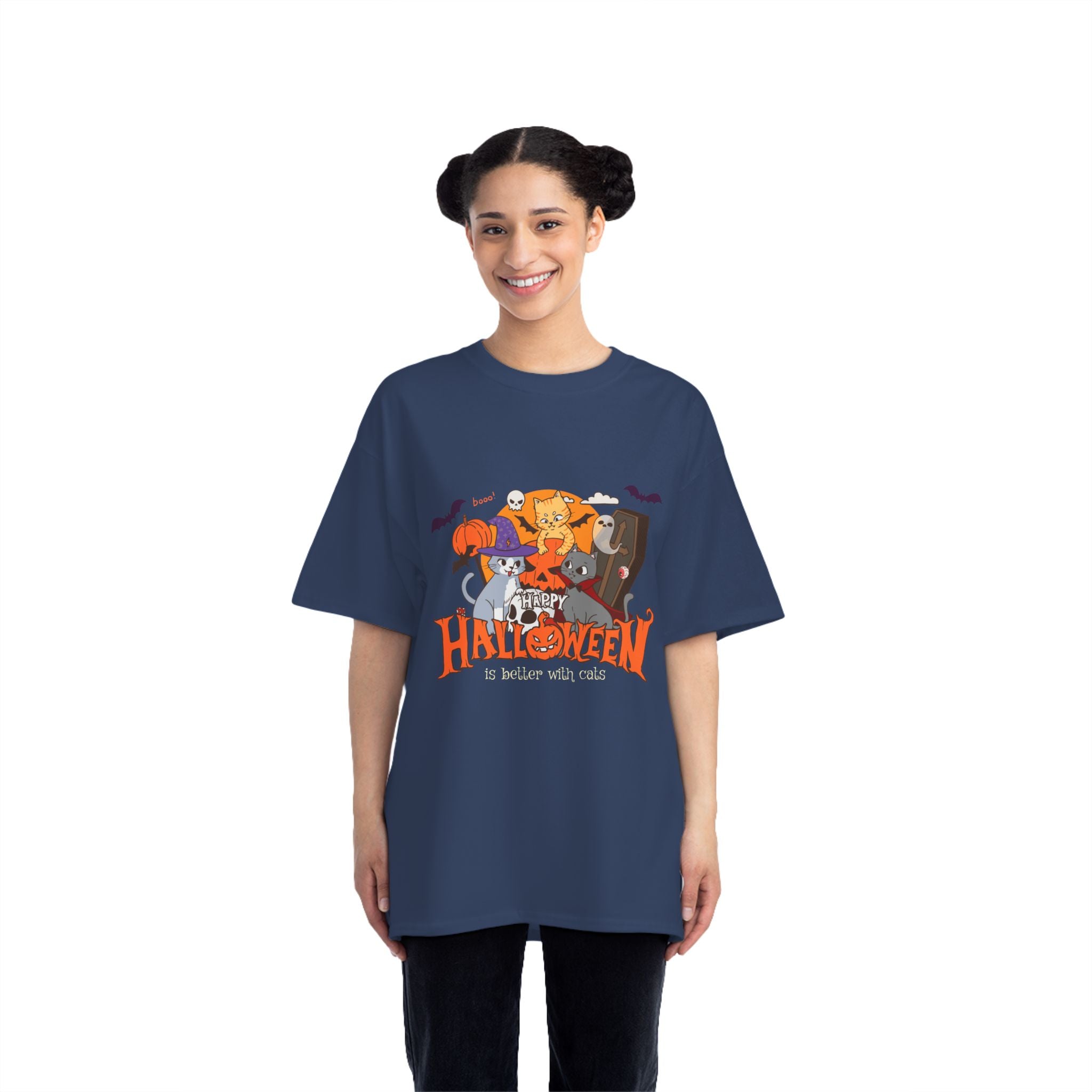 Halloween is Better with Cats | Beefy-T®  Short-Sleeve T-Shirt