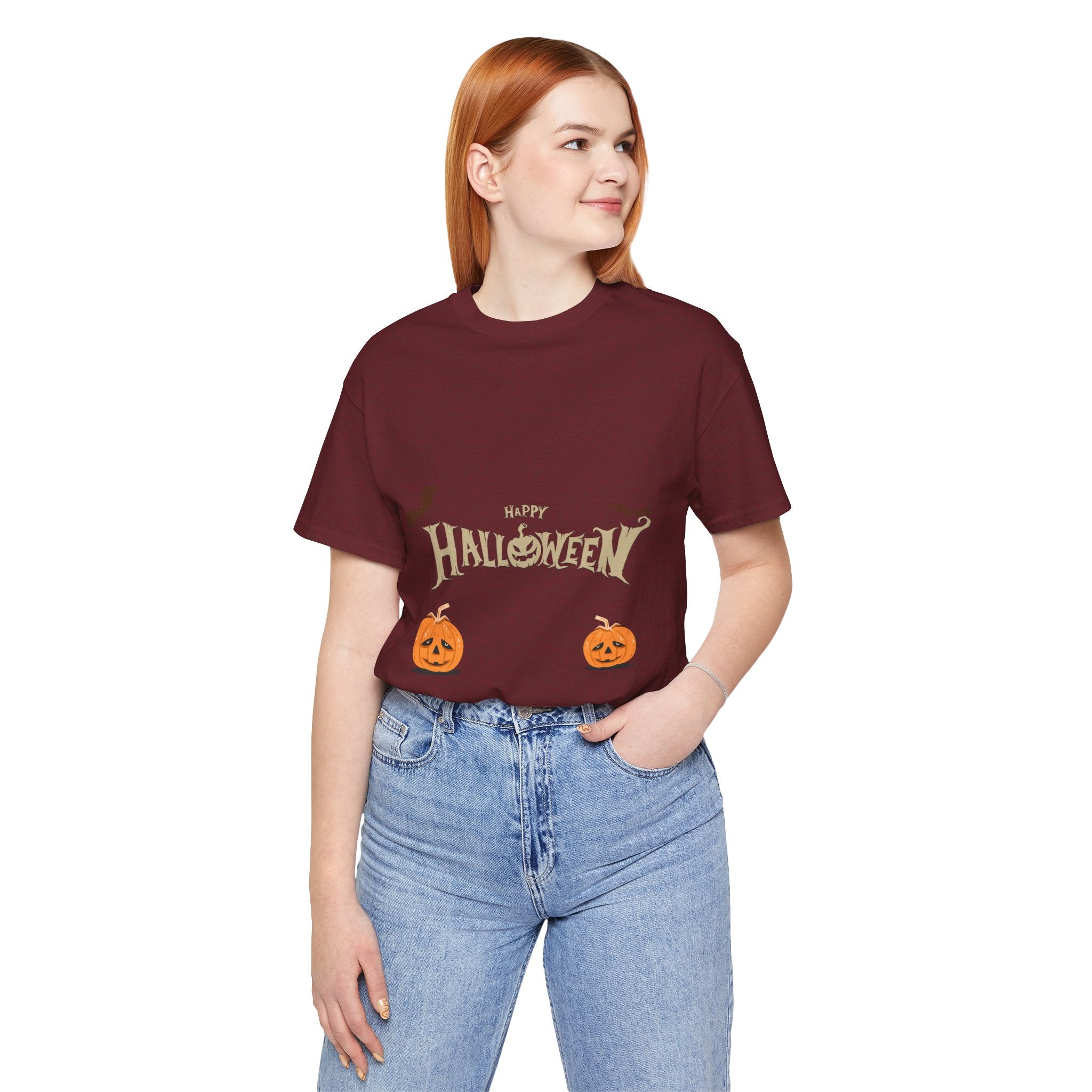 Halloween with Pumpkins | Unisex Jersey Short Sleeve Tee