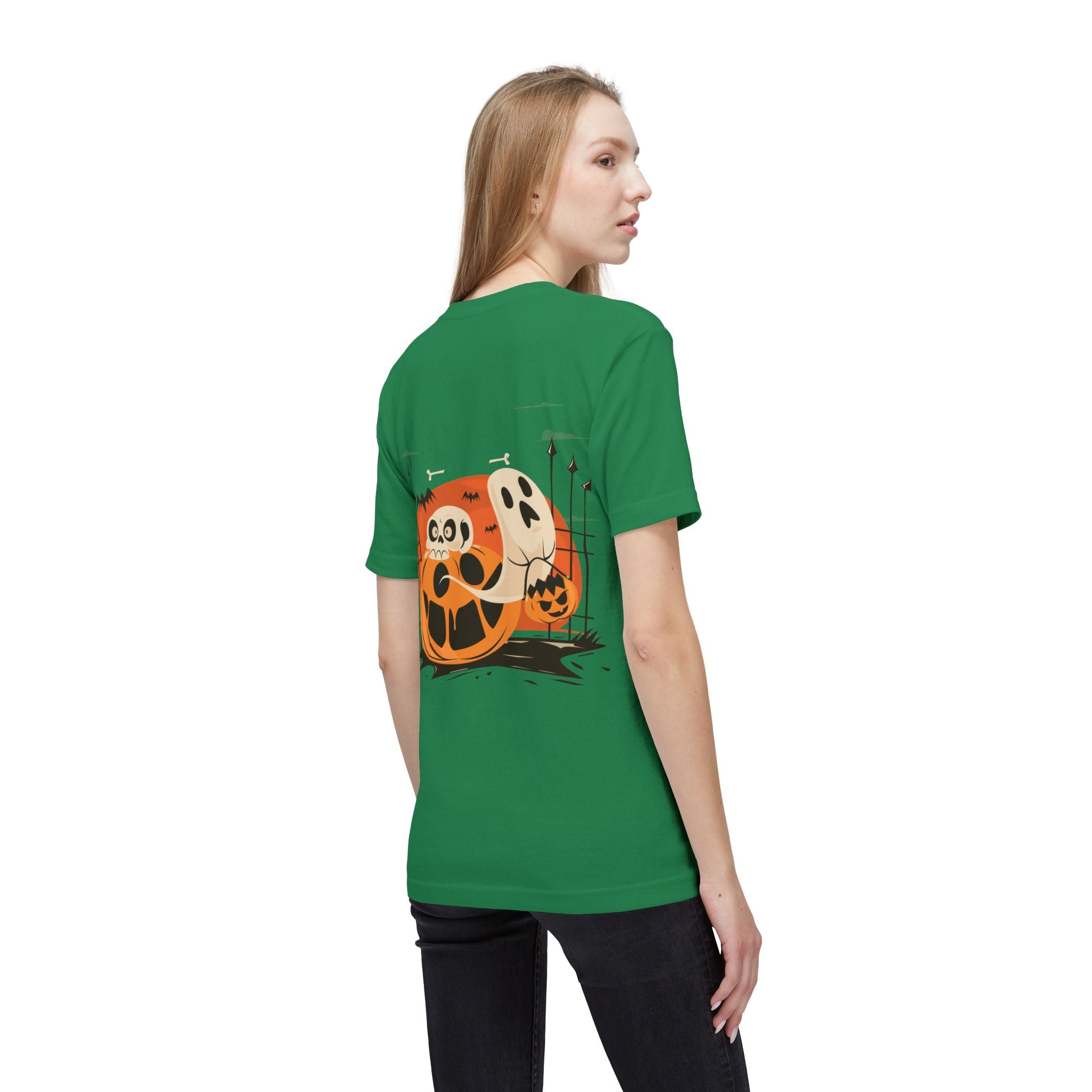 Halloween with Pumpkins | Unisex Midweight T-shirt, Made in US