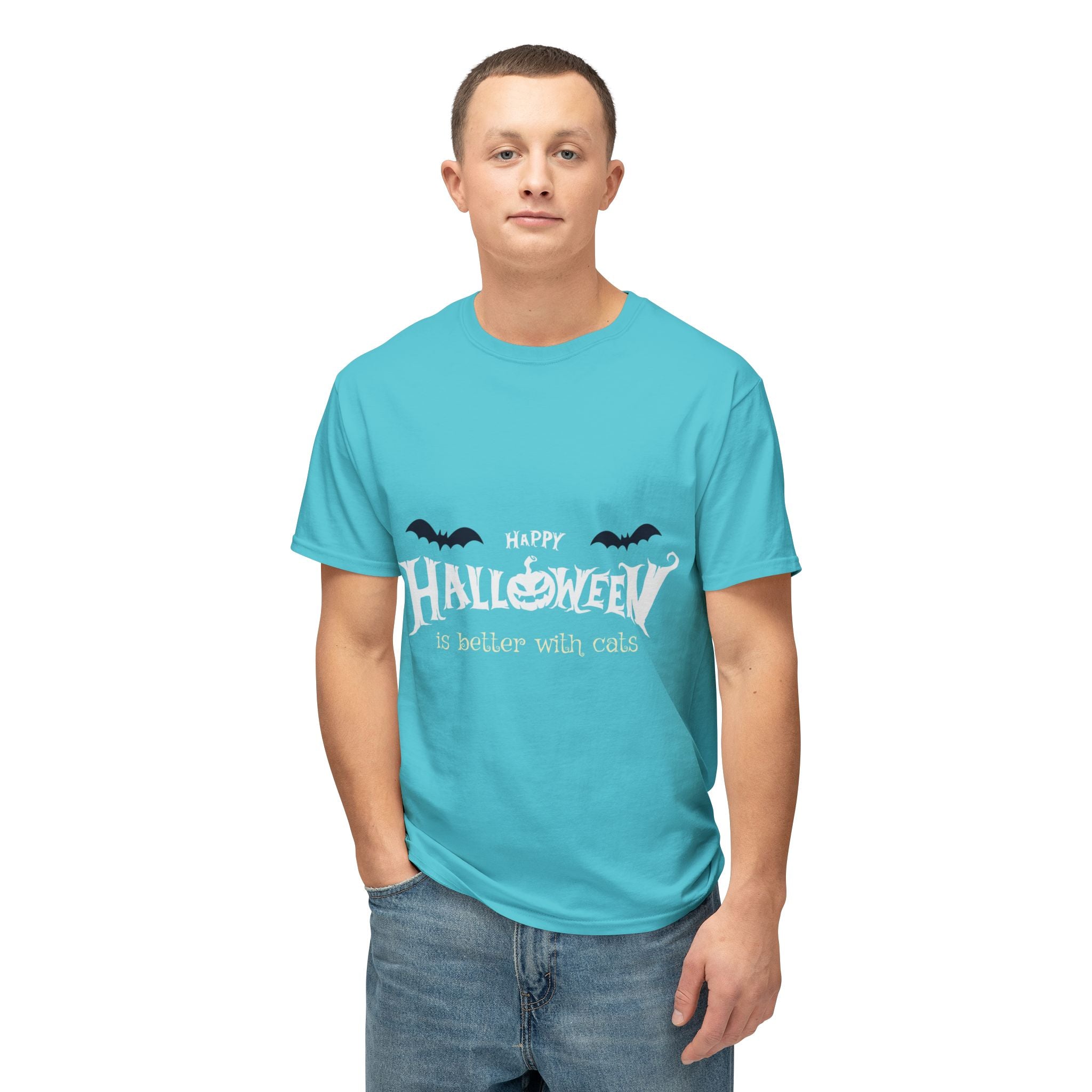 Halloween with Witch's Cats | Unisex HD Cotton™ T-shirt