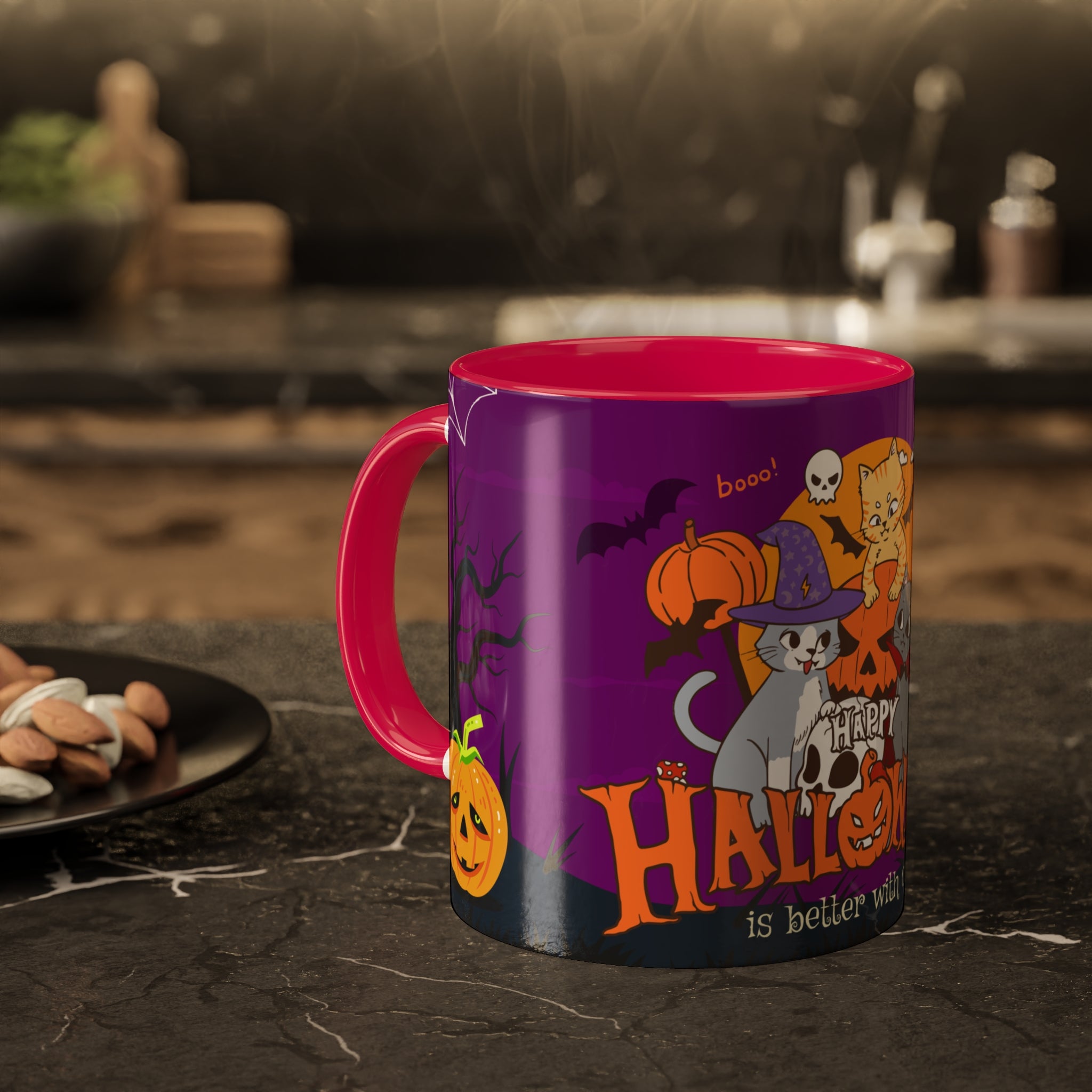 Happy Halloween is Better with Cats | Colorful Mugs