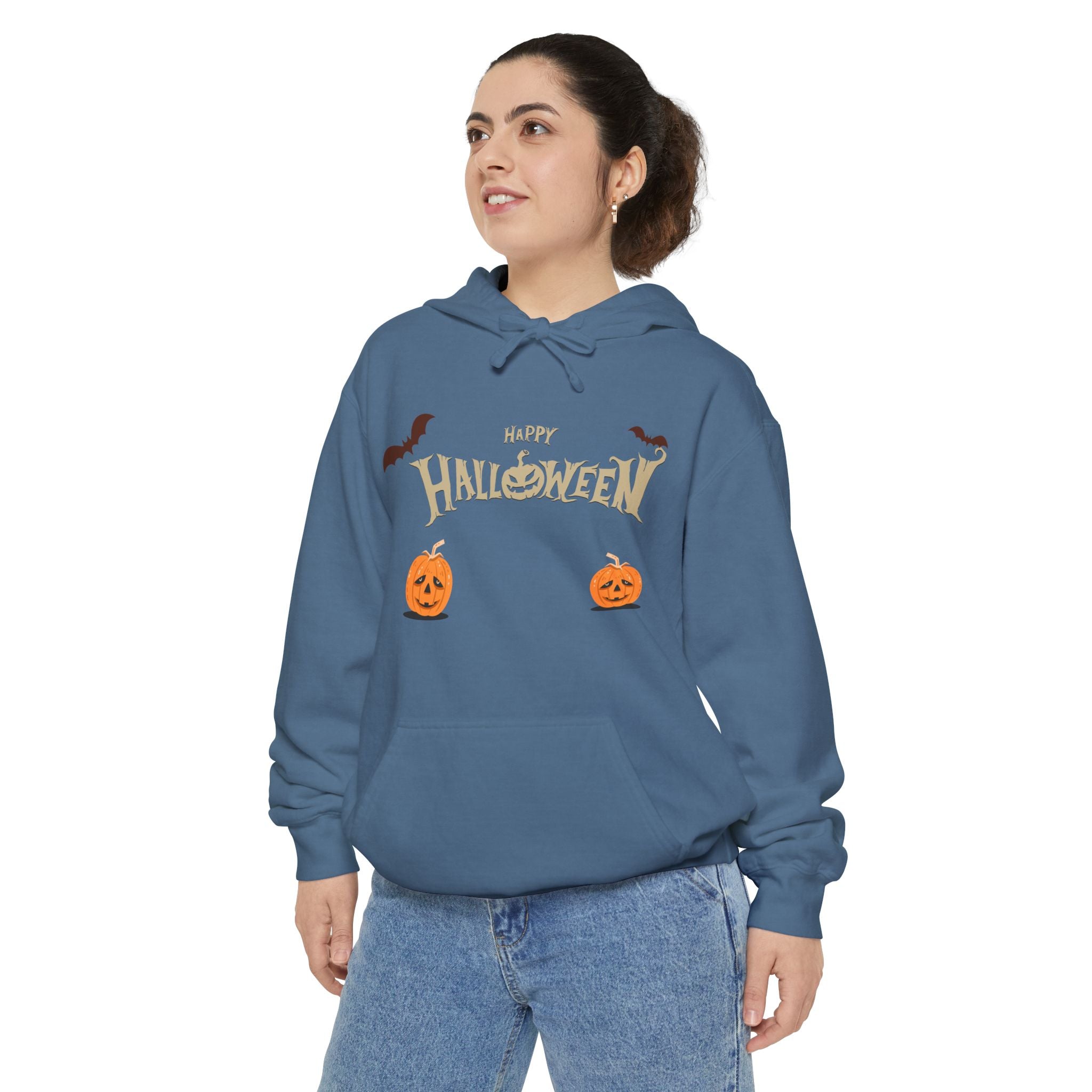 Halloween with Pumpkins | Unisex Garment-Dyed Hoodie