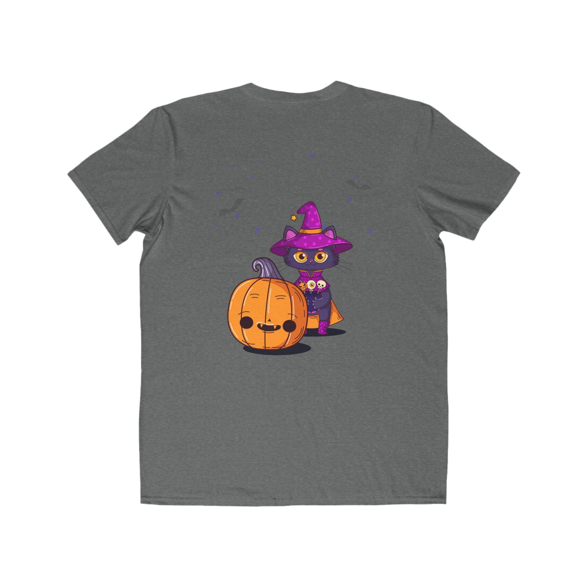 Halloween with Witch's Cats | Men's Lightweight Fashion Tee