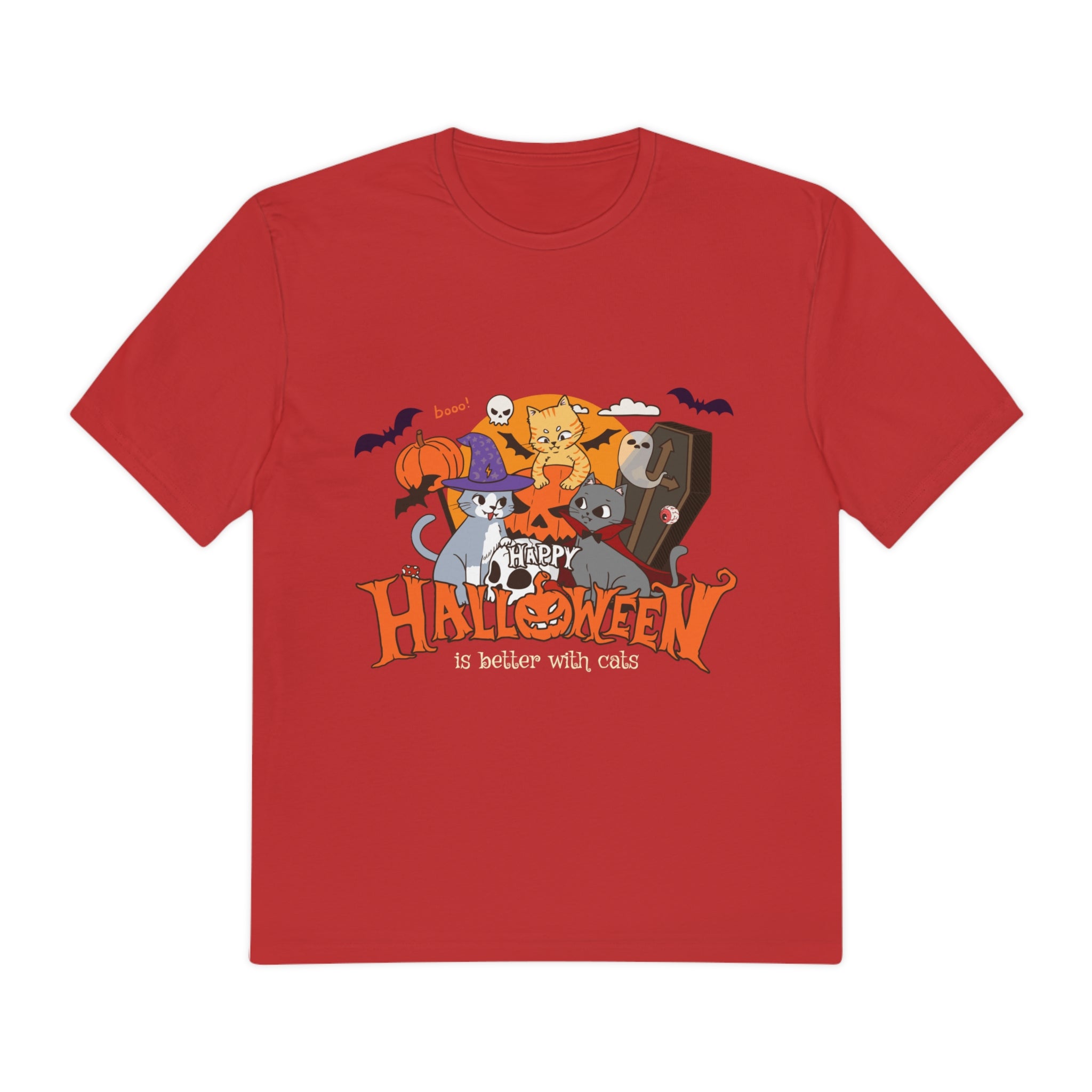 Halloween with Witch's Cats | Perfect Weight® Tee