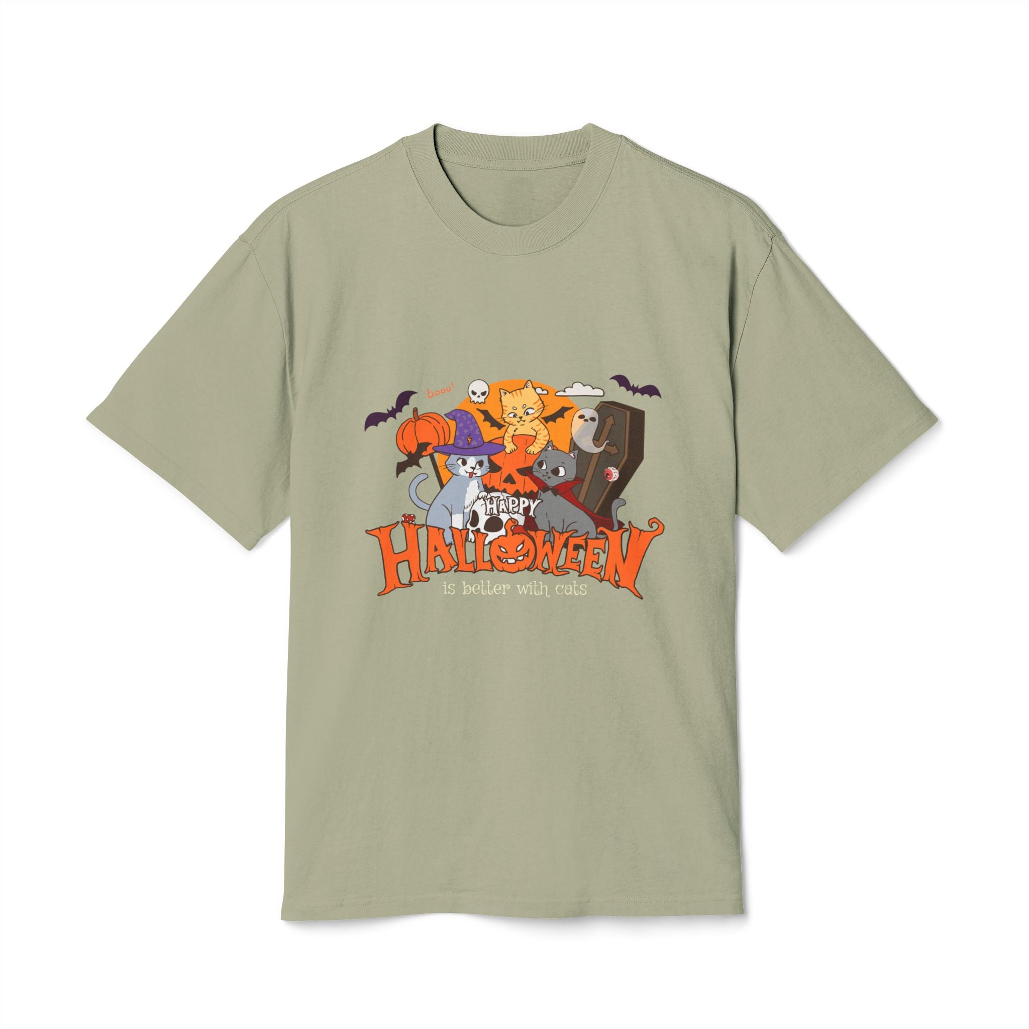 Halloween is Better with Cats | Unisex Heavy Faded Tee