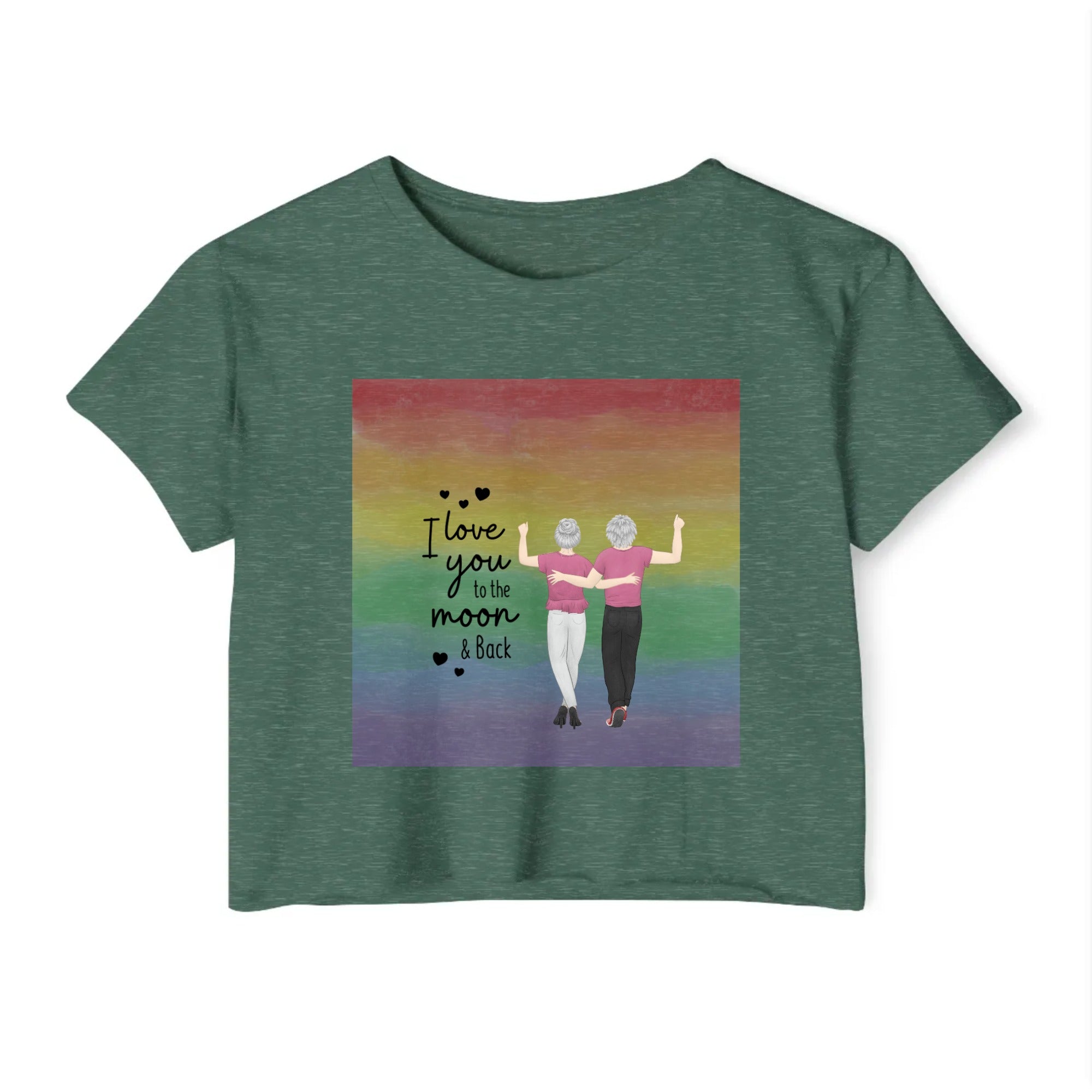 I love you to the Moon and Back | Women's Festival Crop Top