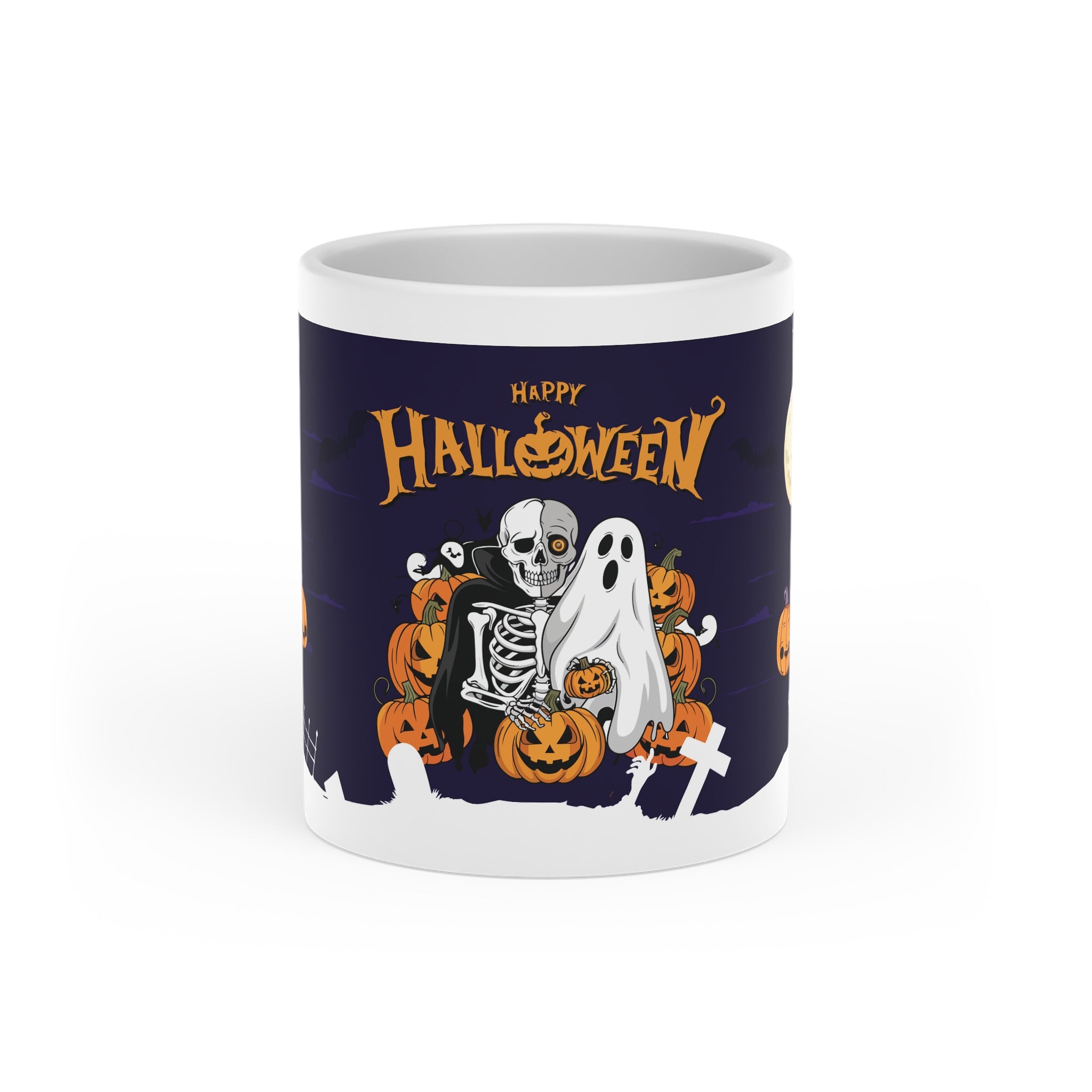 Halloween is Better with Skeleton | Heart-Shaped Mug