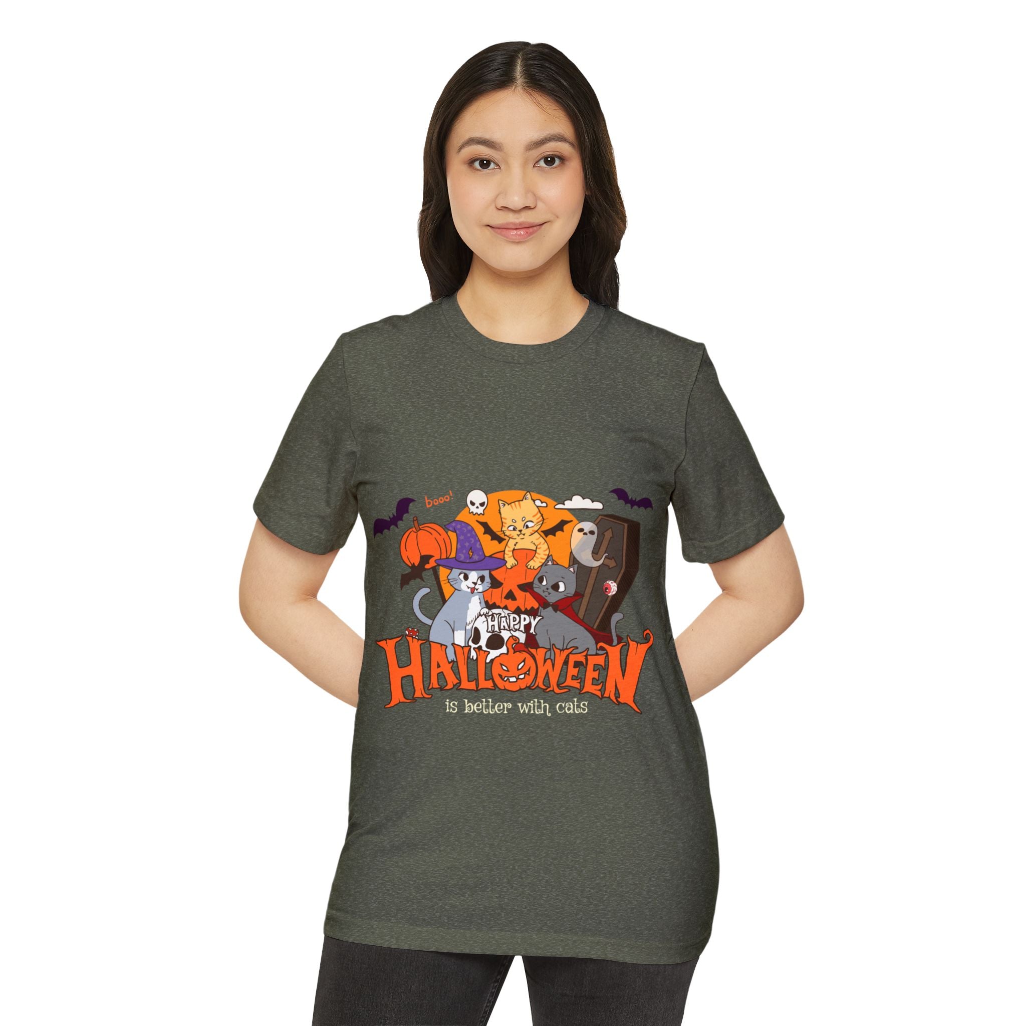 Halloween is Better with Cats | Unisex Recycled Organic T-Shirt