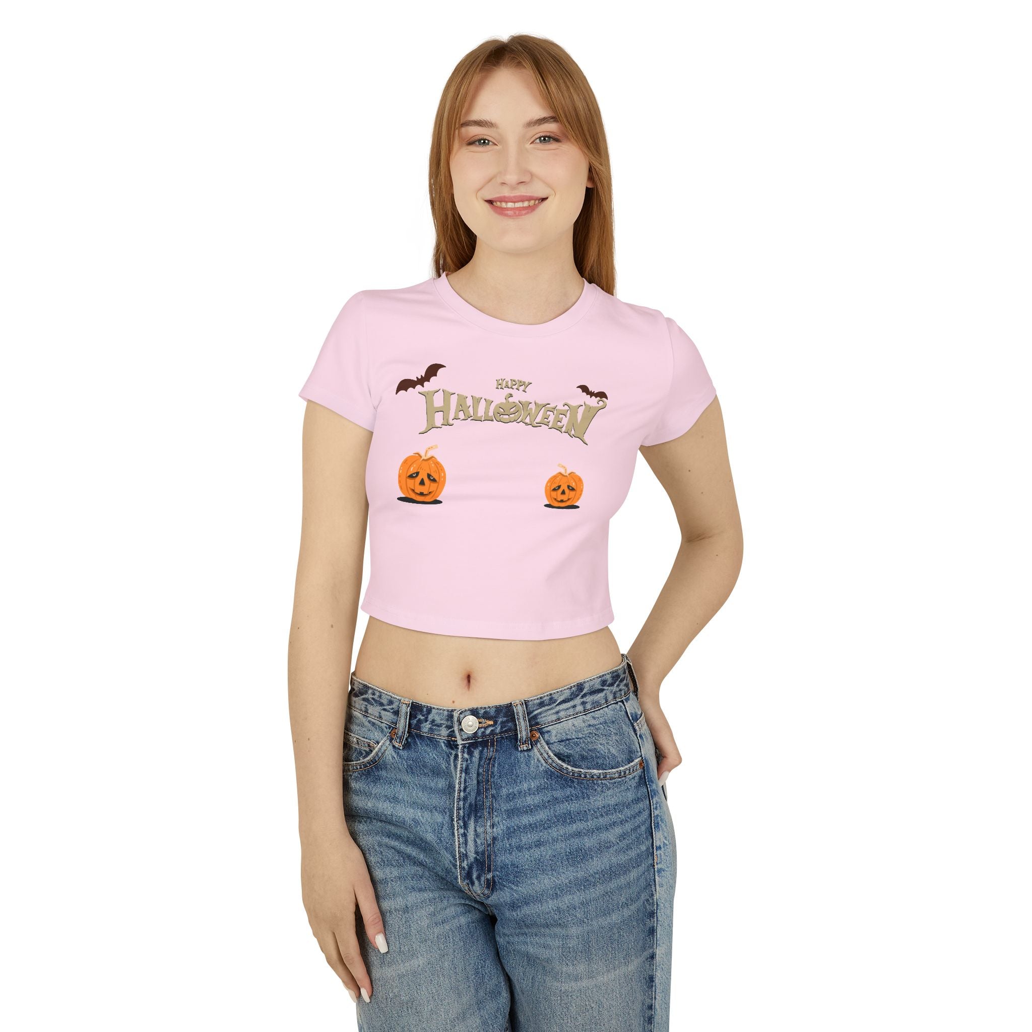 Halloween with Pumpkins | Women's Baby Tee