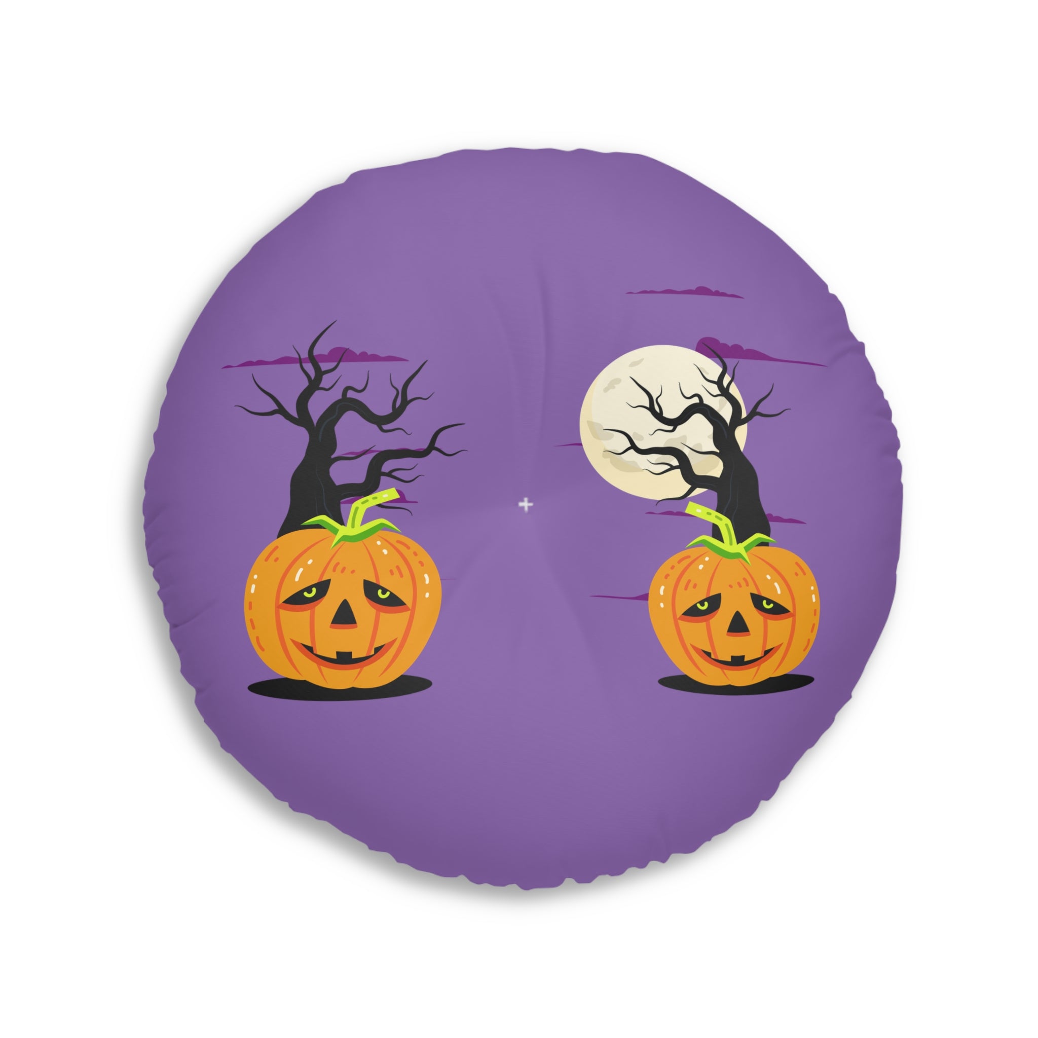 Halloween is Better with Cats | Tufted Floor Pillow, Round