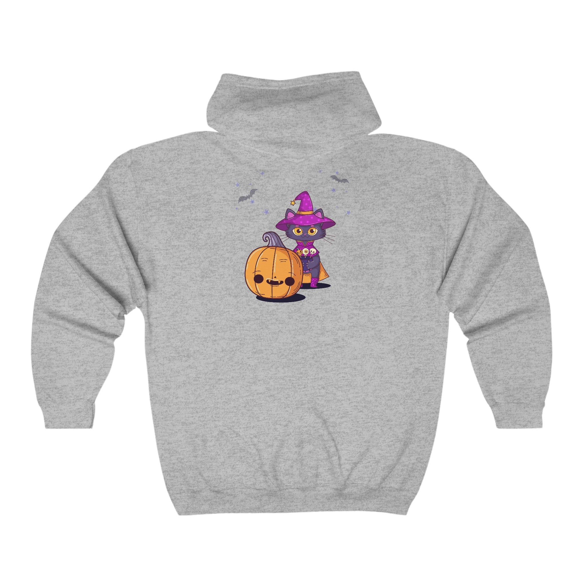 Halloween with Witch's Cats | Unisex Heavy Blend Full Zip Hooded Sweatshirt
