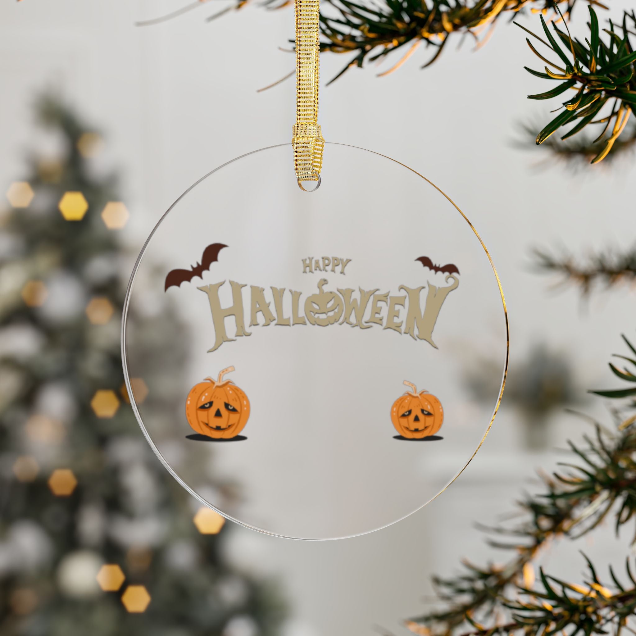 Happy Halloween with Pumpkin | Acrylic Ornaments