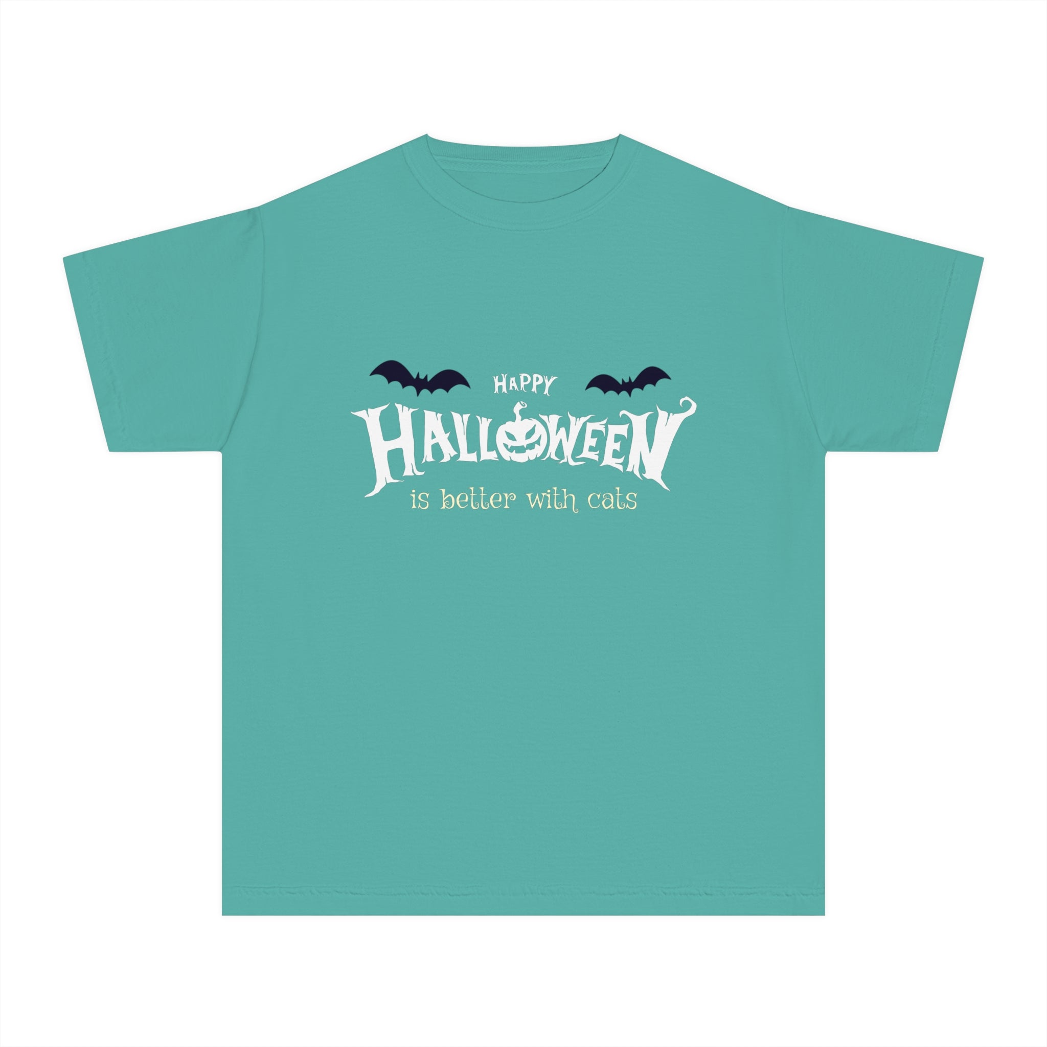 Halloween with Witch's Cats | Youth Midweight Tee
