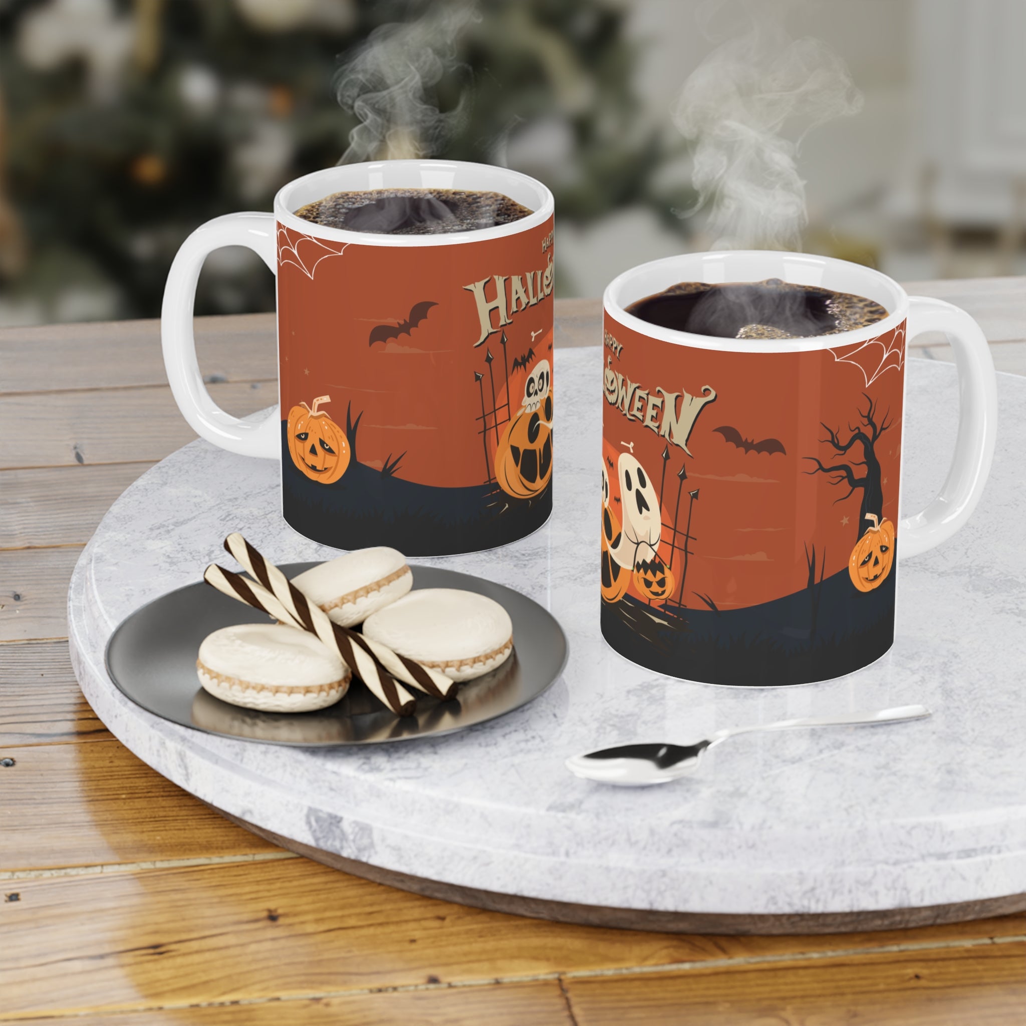 Happy Halloween with Pumpkin | Ceramic Mugs