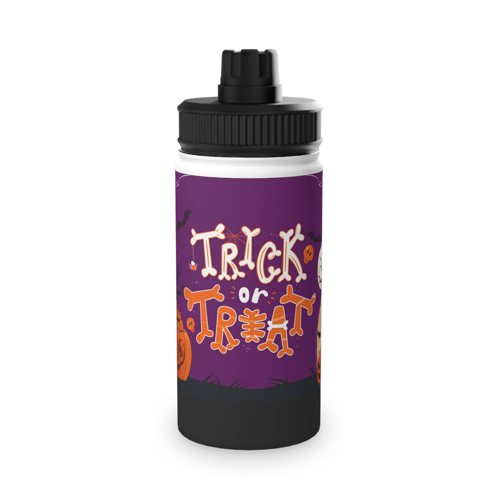 Halloween Trick or Treat | Stainless Steel Water Bottle, Sports Lid