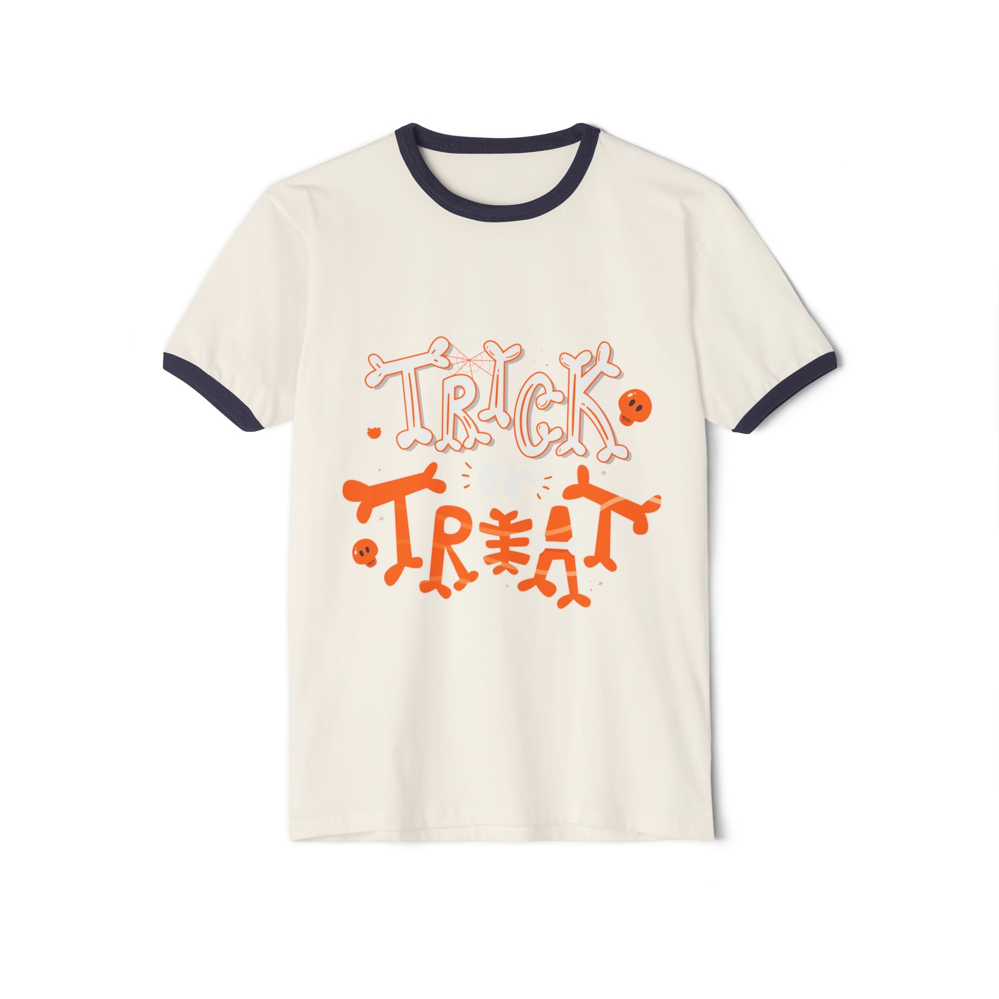 Halloween Trick or Treat | Unisex Cotton Ringer T-Shirt